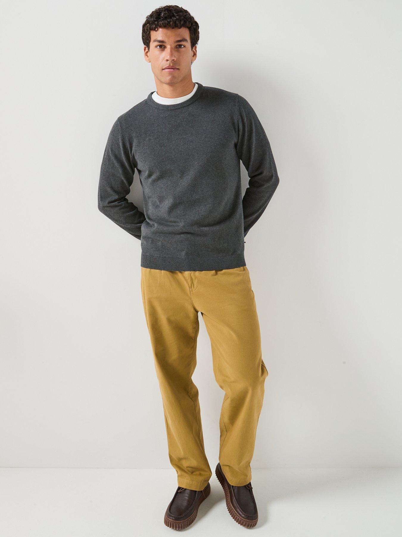 Image 3 of 6 of Jack & Jones Men's Basic Crew Neck Knitted Jumper - Dark Grey