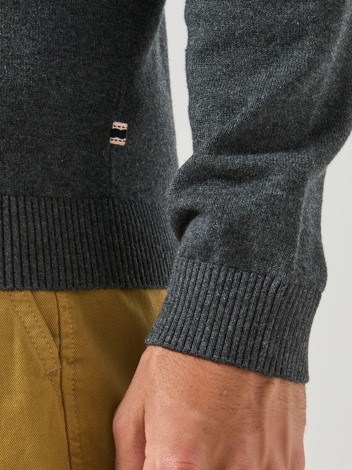 Image 4 of 6 of Jack & Jones Men's Basic Crew Neck Knitted Jumper - Dark Grey