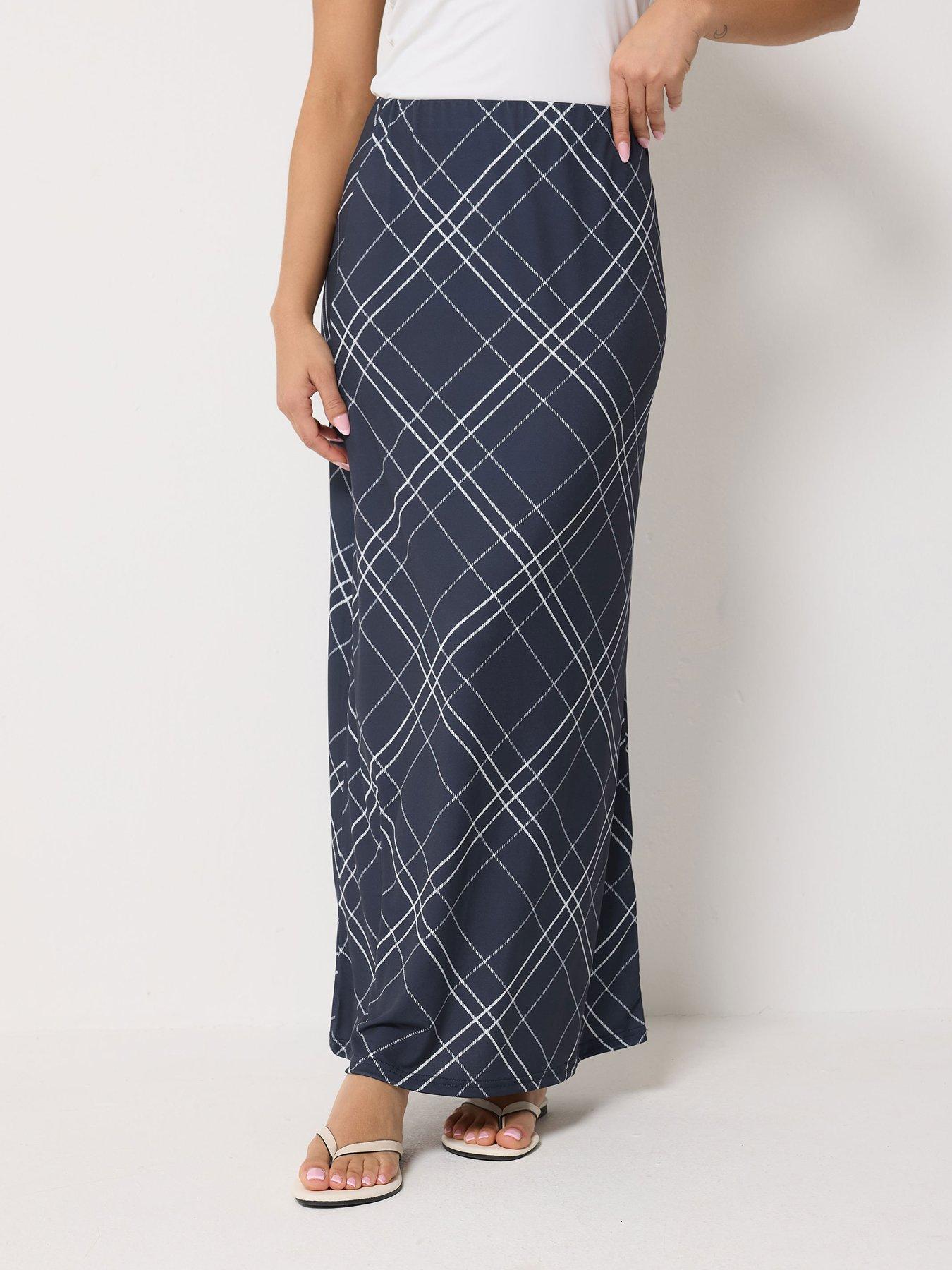 PixieGirl Petite Maxi Check Skirt