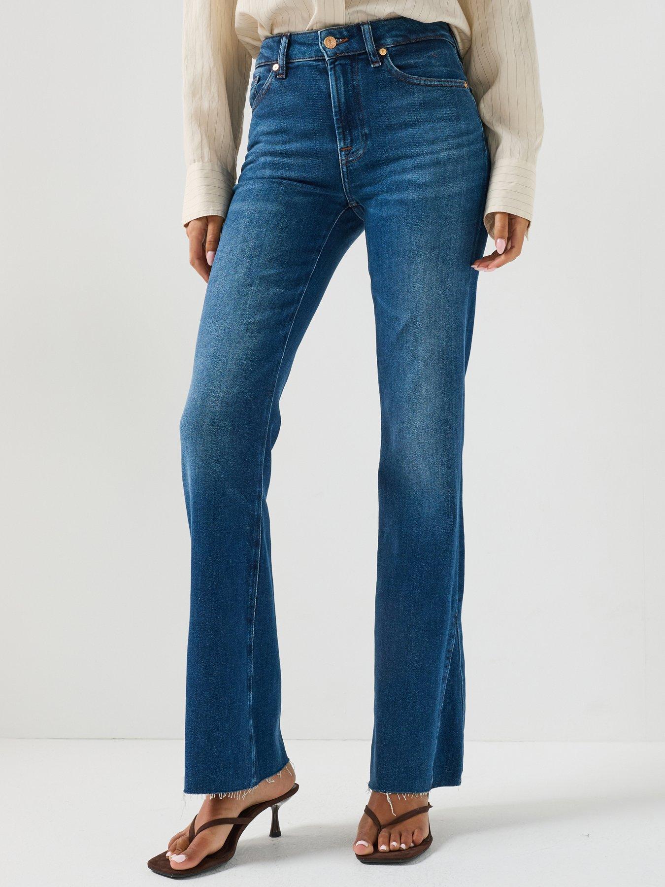 7 FOR ALL MANKIND Slim Illusion The Leggy Bootcut Jeans - Current Blue