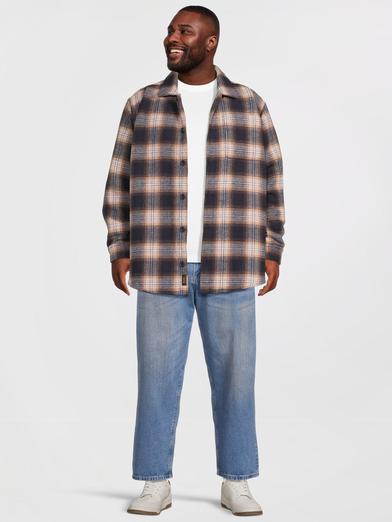 Image 3 of 5 of Jack & Jones Men's Plus Soho Ollie Long Sleeve Overshirt - Navy Blazer