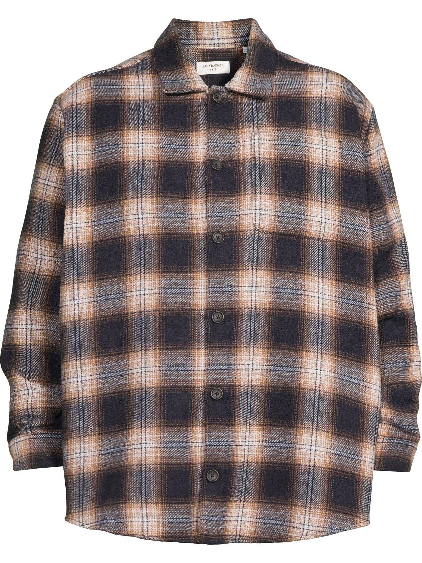 Image 5 of 5 of Jack & Jones Men's Plus Soho Ollie Long Sleeve Overshirt - Navy Blazer
