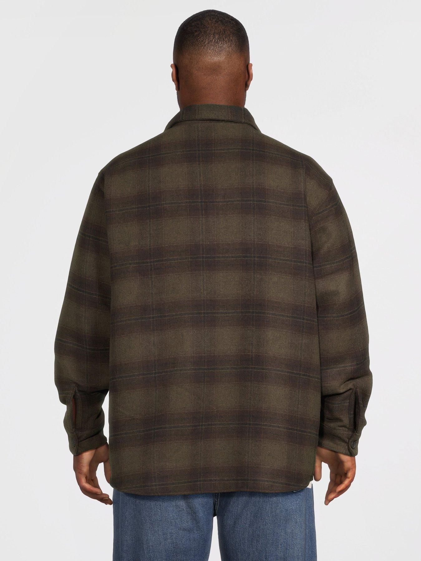 Image 2 of 5 of Jack & Jones Plus Soho Ollie Long Sleeve Overshirt - Khaki