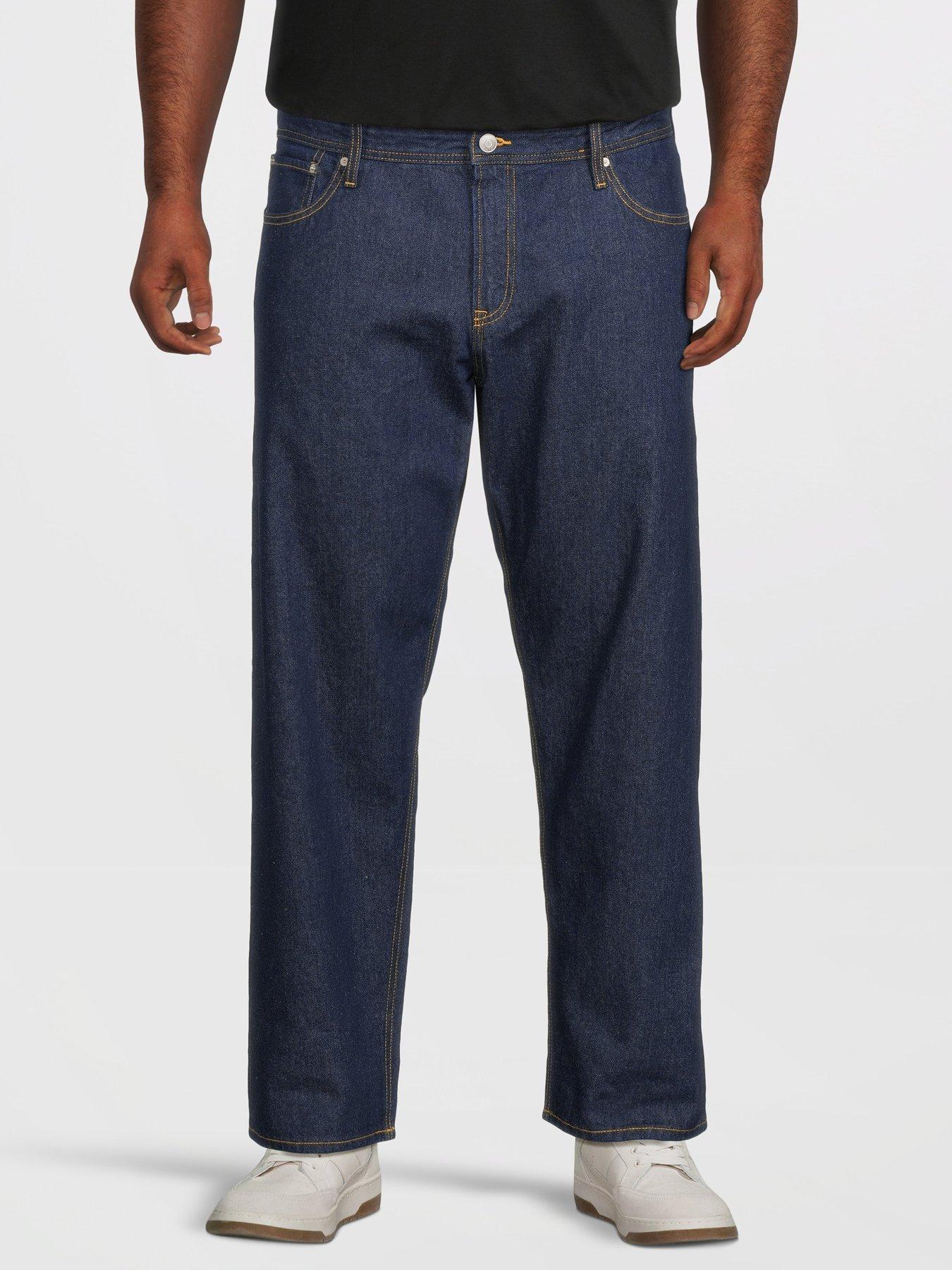 Jack & Jones Men's Plus Chris Loose Fit Jeans - Blue