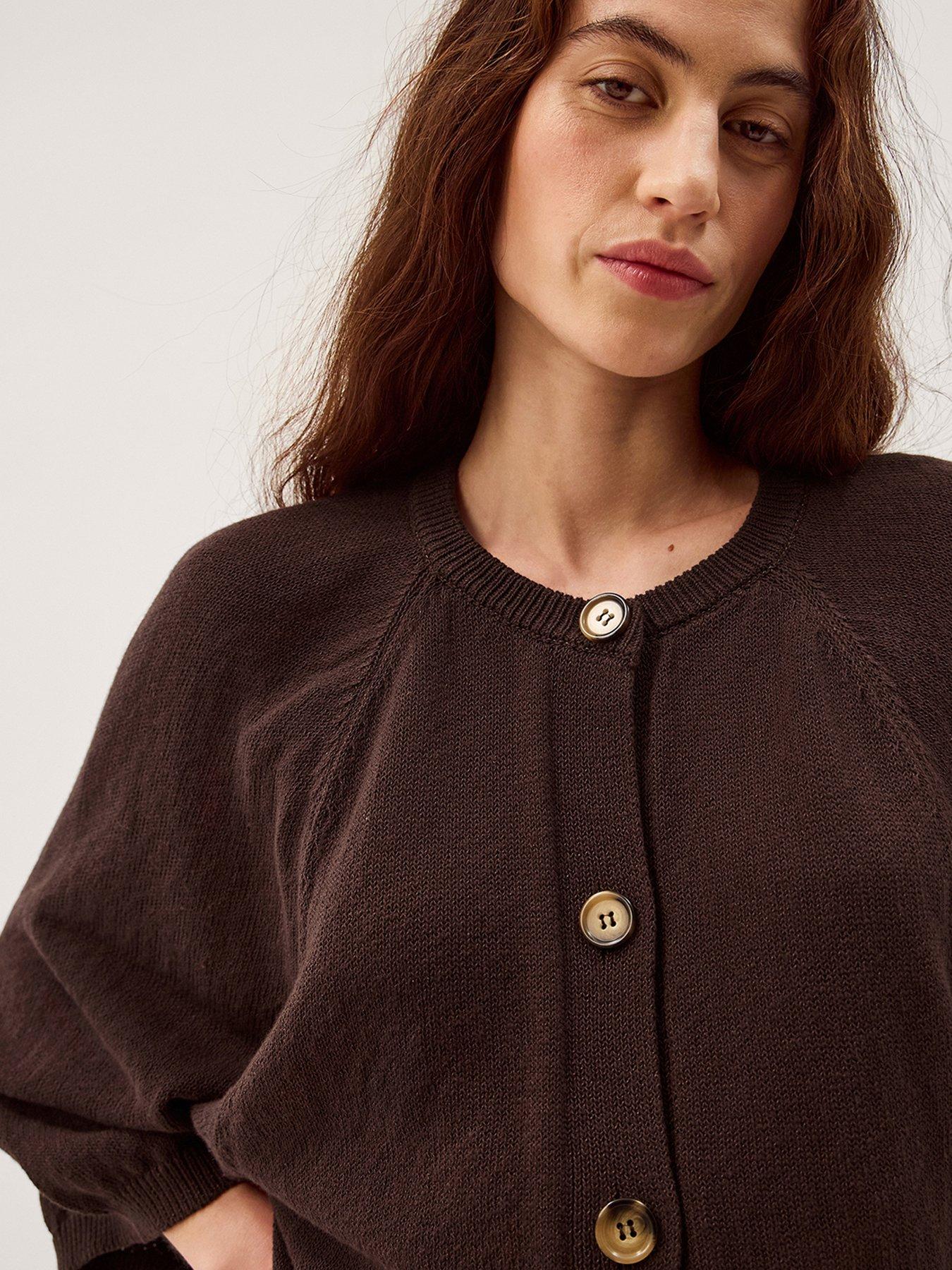 monsoon-caryn-cotton-cardigan-brownoutfit