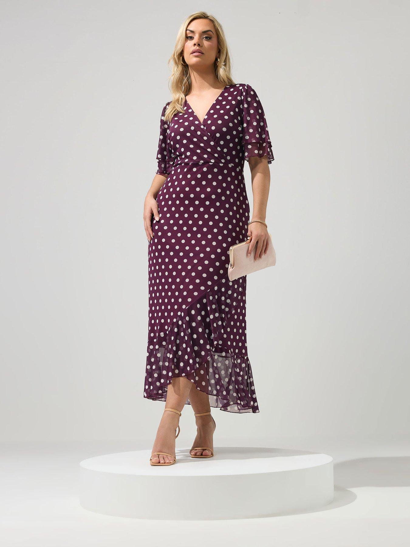 yours-curve-polkdot-mesh-wrap-ruffle-dressback