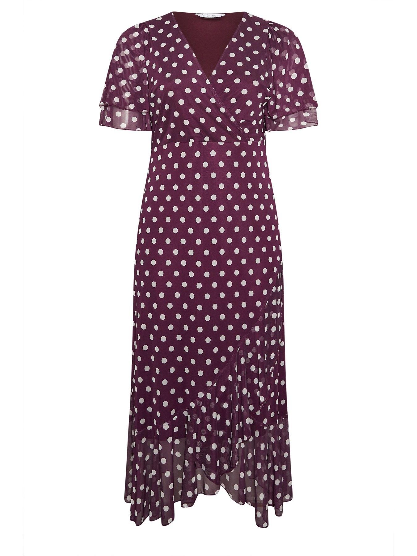 yours-curve-polkdot-mesh-wrap-ruffle-dressdetail