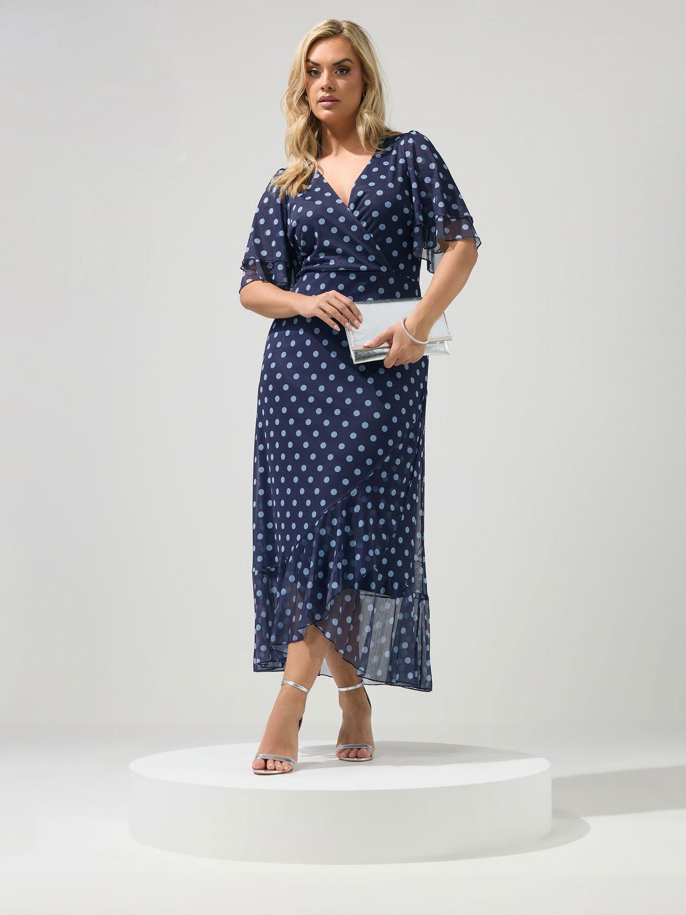 yours-curve-polkdot-mesh-wrap-ruffle-dressback