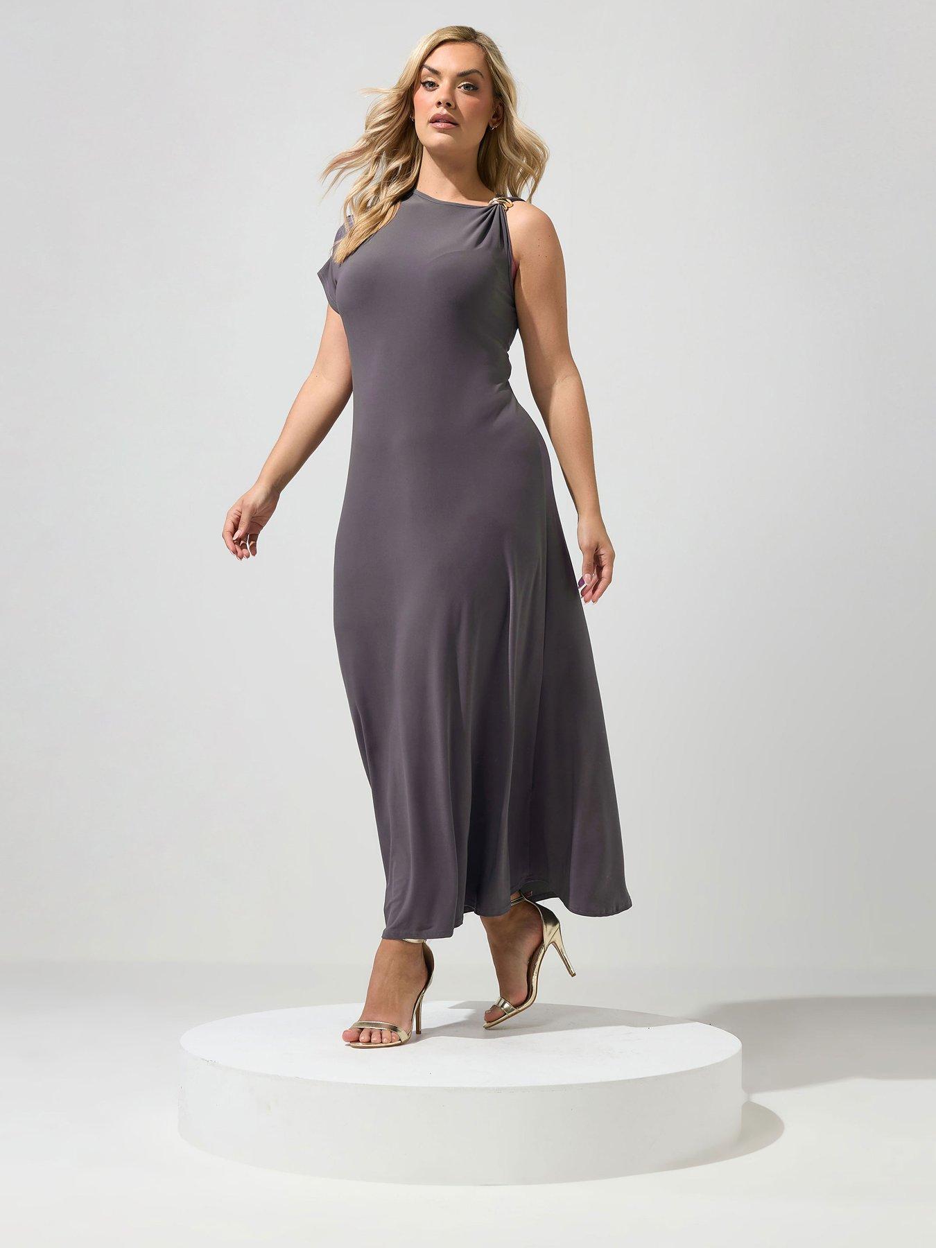 Yours Curve Buckle Detail Shoulder Dress