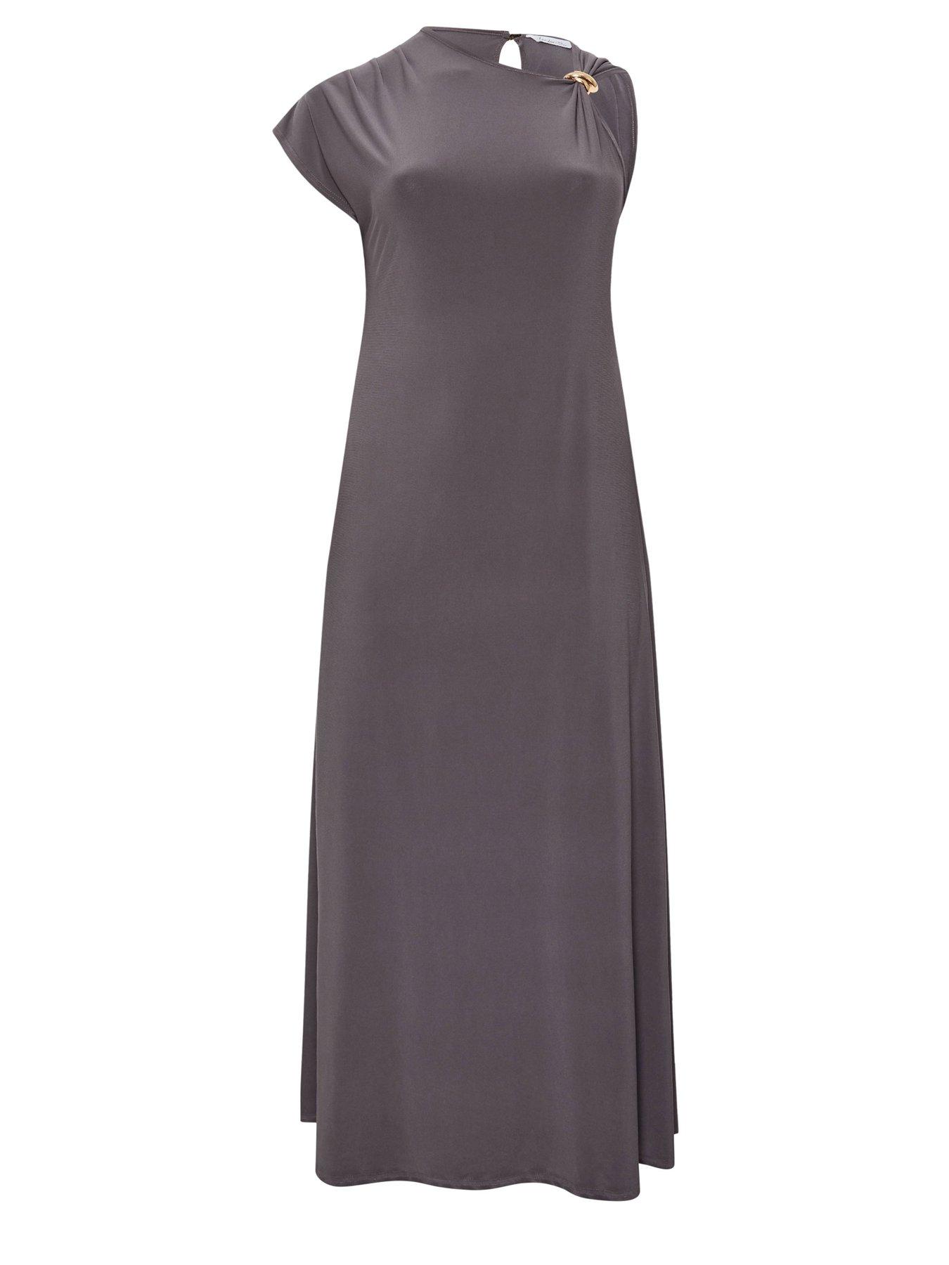 Image 5 of 5 of Yours Curve Buckle Detail Shoulder Dress
