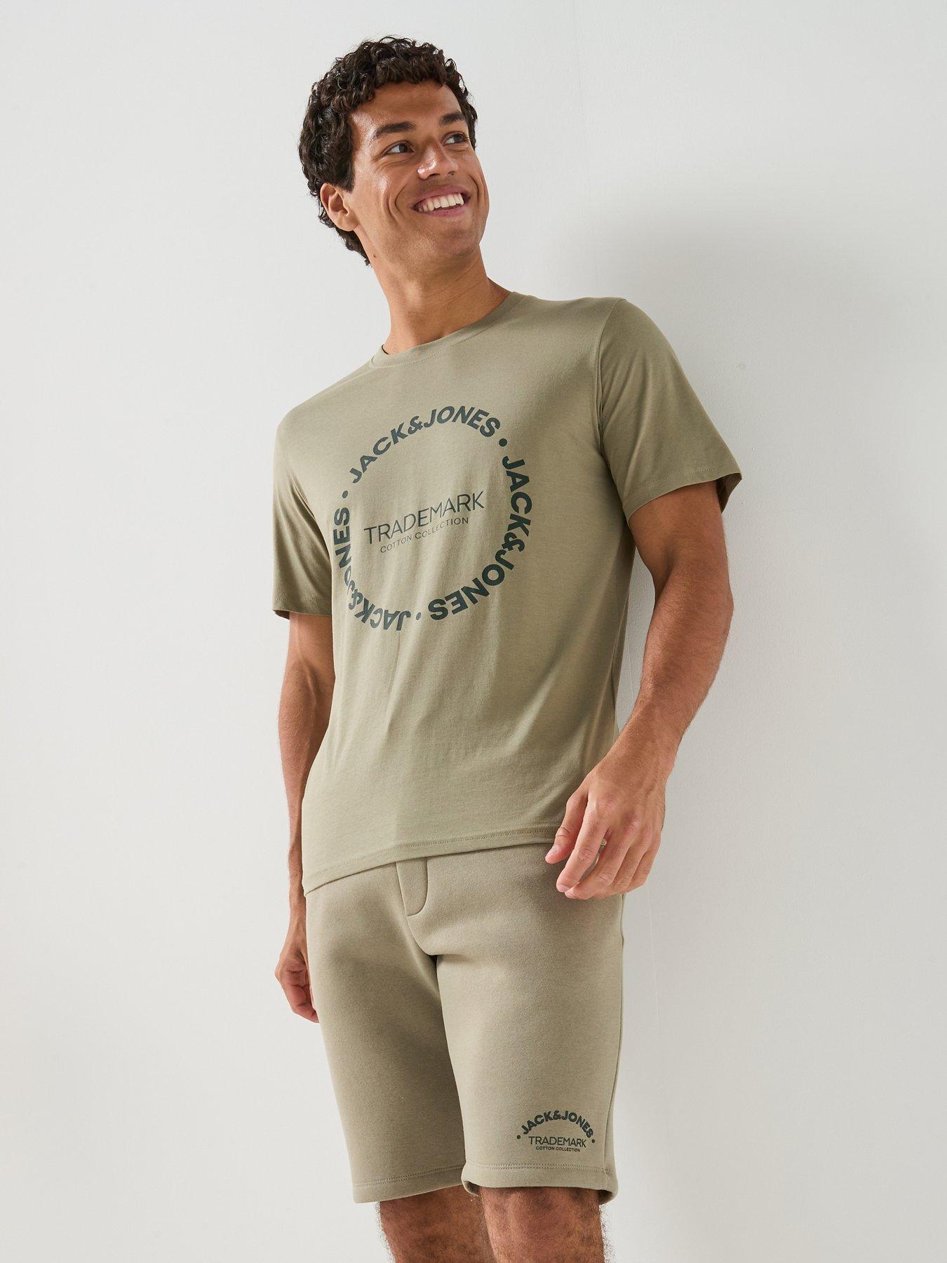 Jack & Jones Men's Benson T-Shirt and Shorts Co-Ord Set - Vetiver