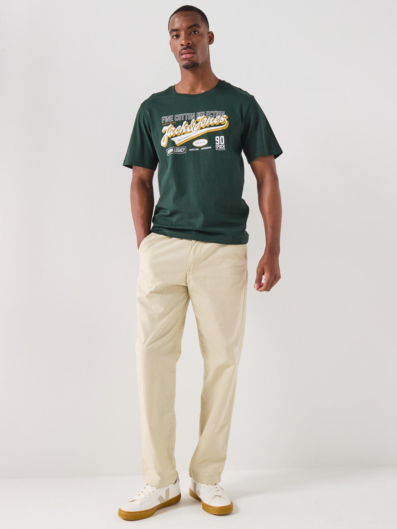Image 3 of 4 of Jack & Jones Logo T-Shirt - Dark Green