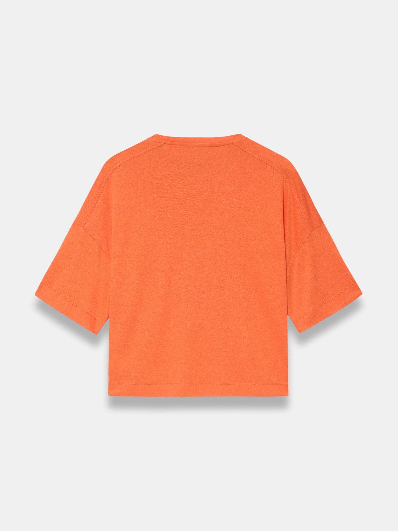Image 6 of 6 of Mint Velvet Orange Linen Blend T-shirt