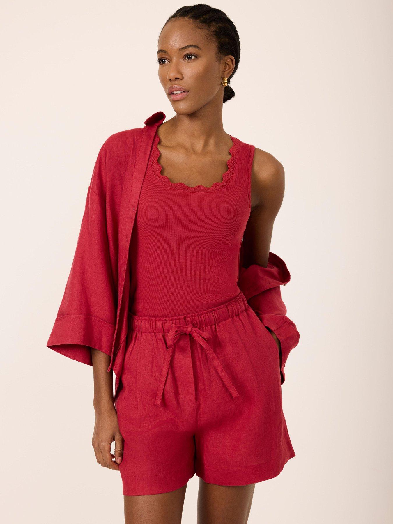 Image 1 of 6 of Mint Velvet Red Scallop Vest