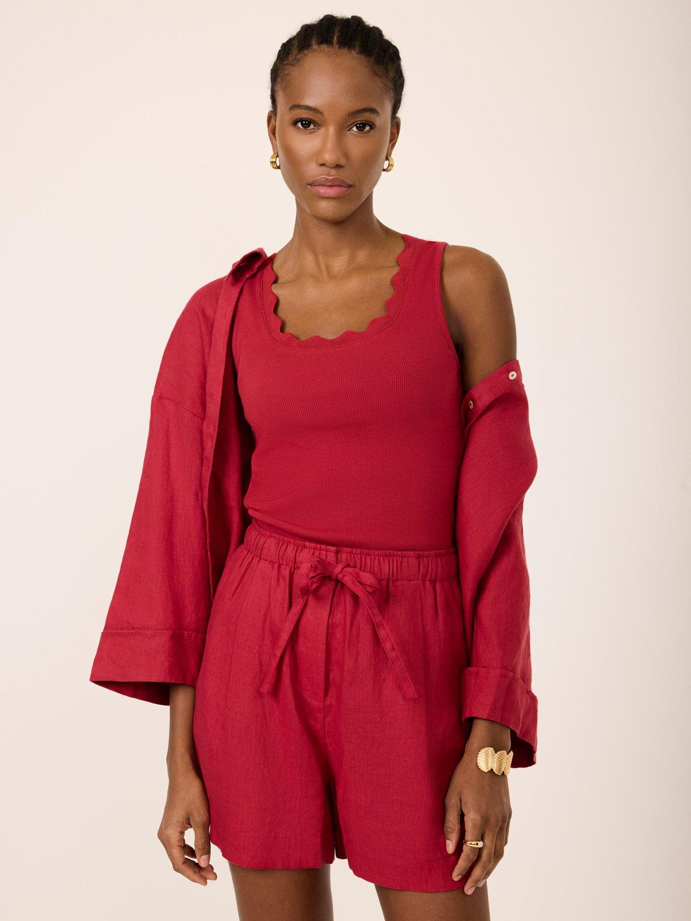 Image 3 of 6 of Mint Velvet Red Scallop Vest