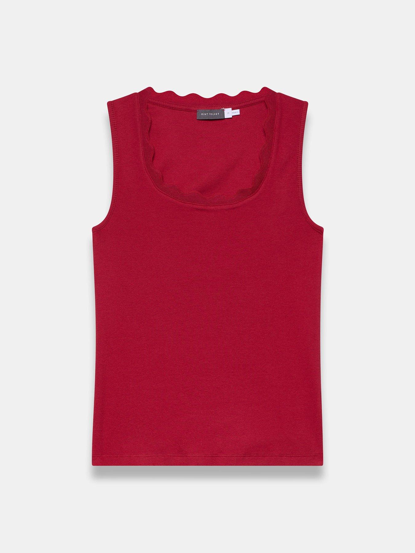 Image 5 of 6 of Mint Velvet Red Scallop Vest