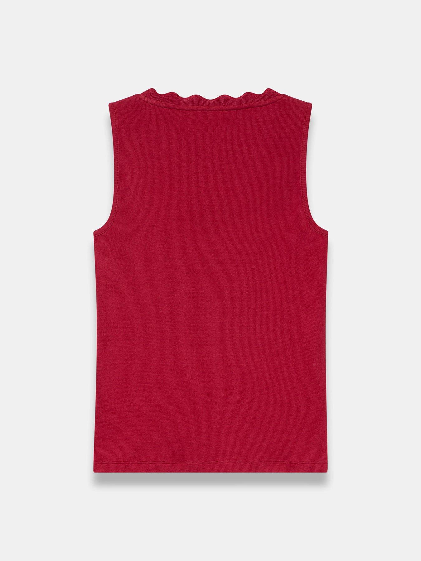 Image 6 of 6 of Mint Velvet Red Scallop Vest
