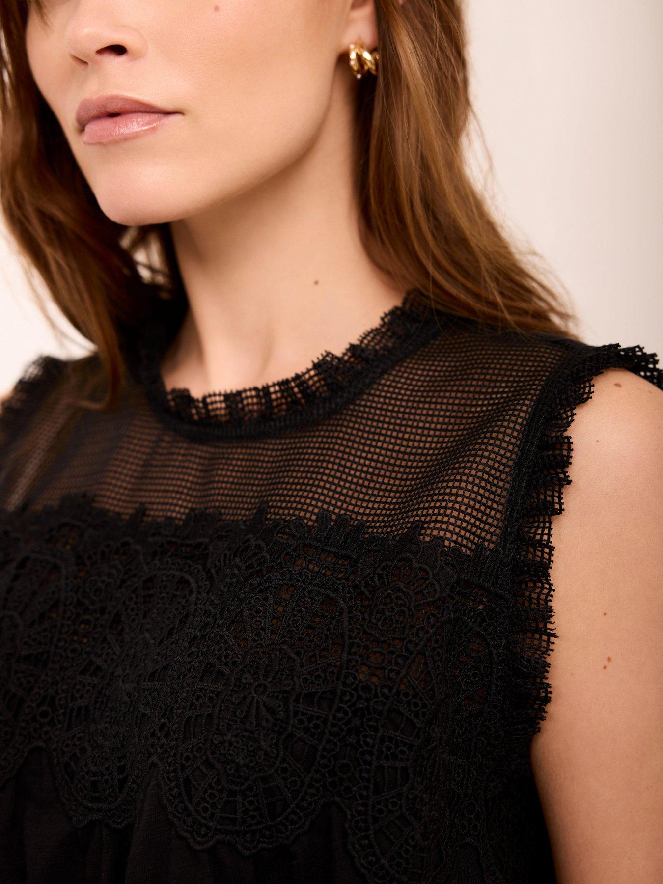 mint-velvet-black-mesh-woven-mix-topoutfit