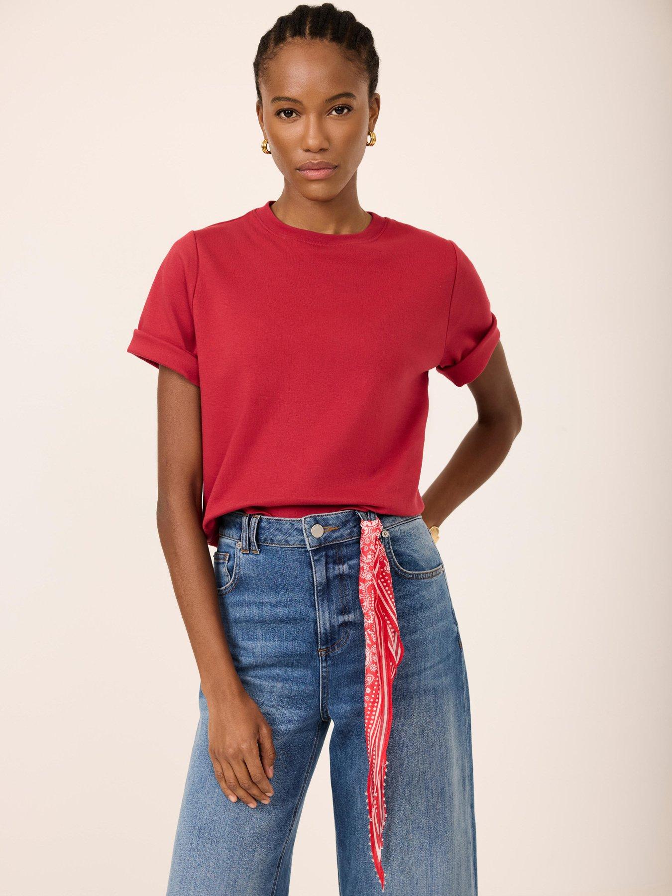 Mint Velvet Red Ultimate Cotton T-shirt