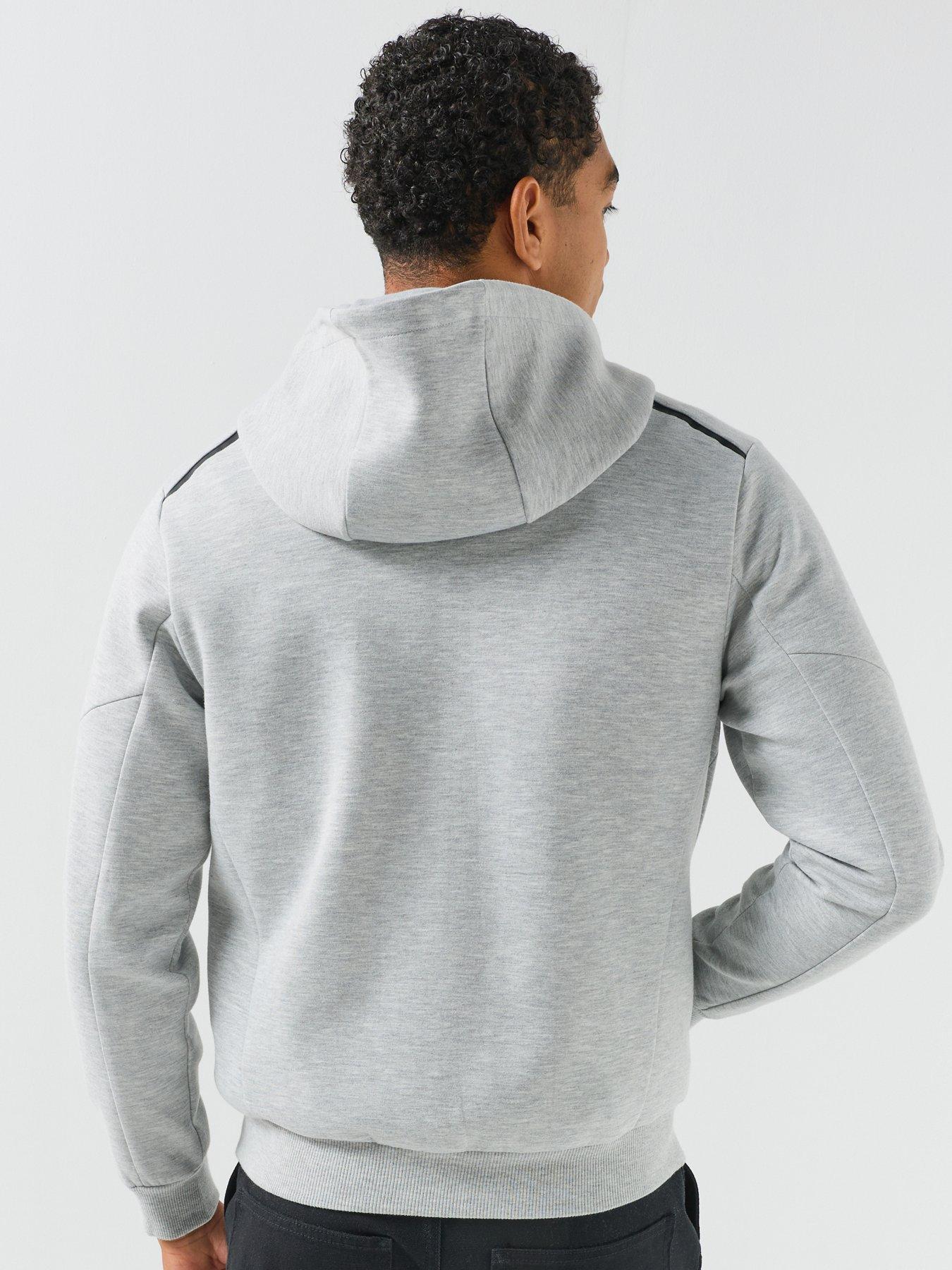 Image 2 of 6 of Jack & Jones Fusion Zip Through Hoodie - Light Grey