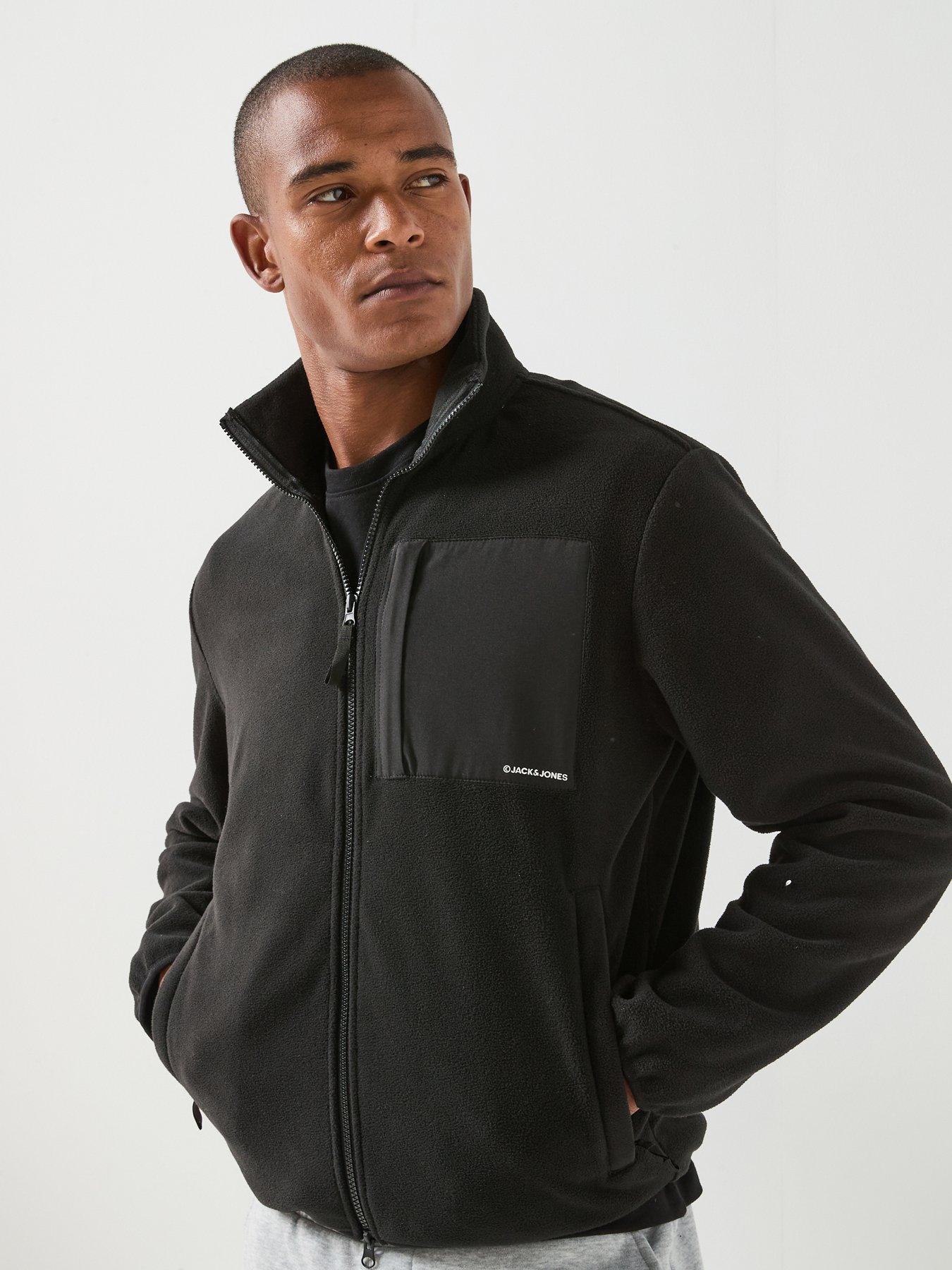 Jack & Jones Mason Fleece Zip Sweatshirt - Black