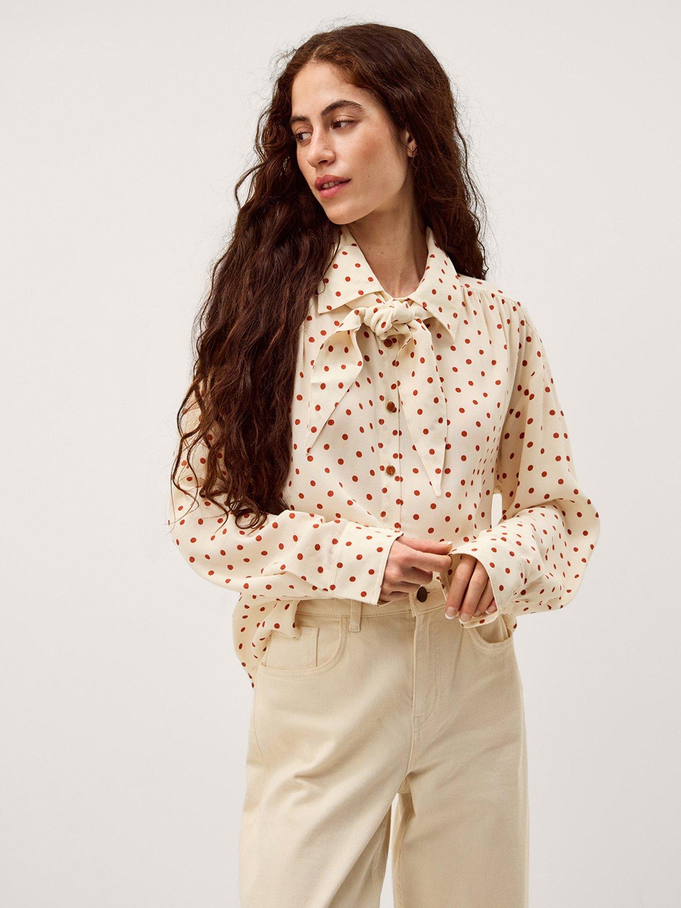 Monsoon Esme Spot Top - Cream