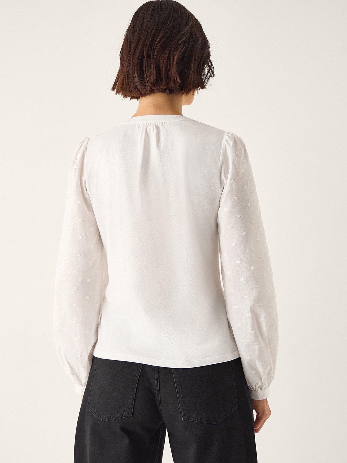 Image 2 of 6 of Monsoon Flossy Fabric Mix Top