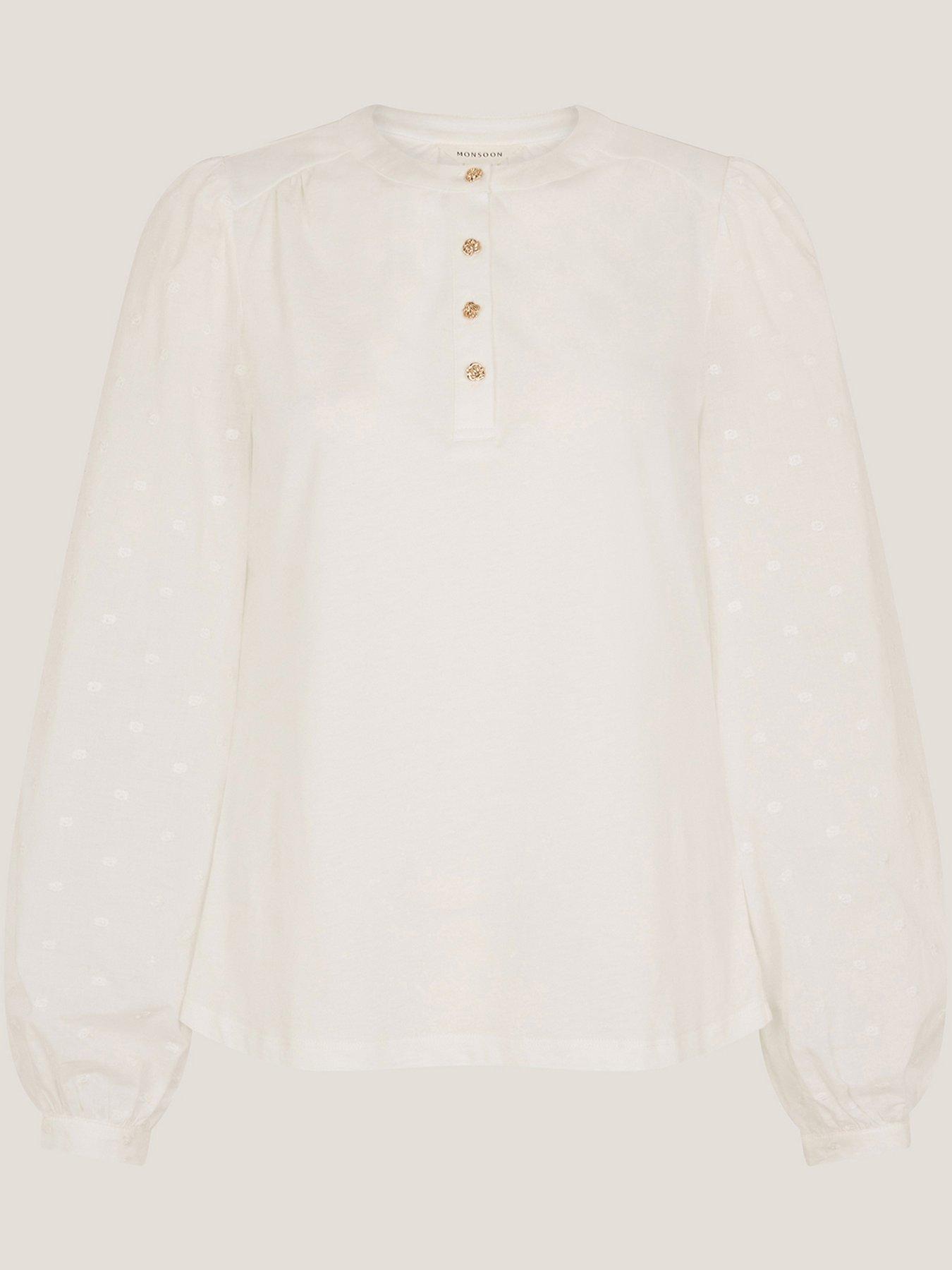 Image 6 of 6 of Monsoon Flossy Fabric Mix Top