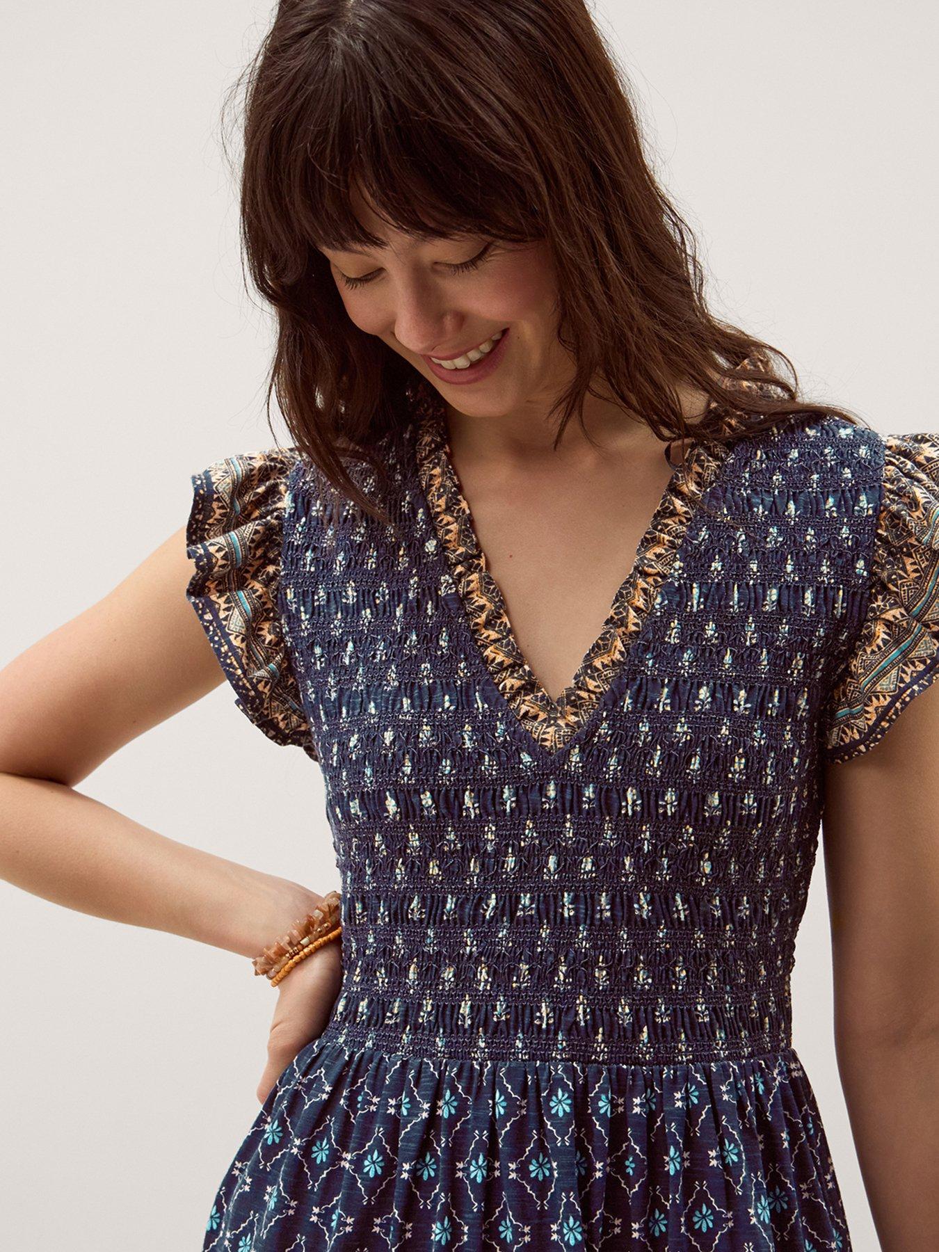 Image 3 of 5 of Monsoon Amaya Jersey Maxi Dress - Blue