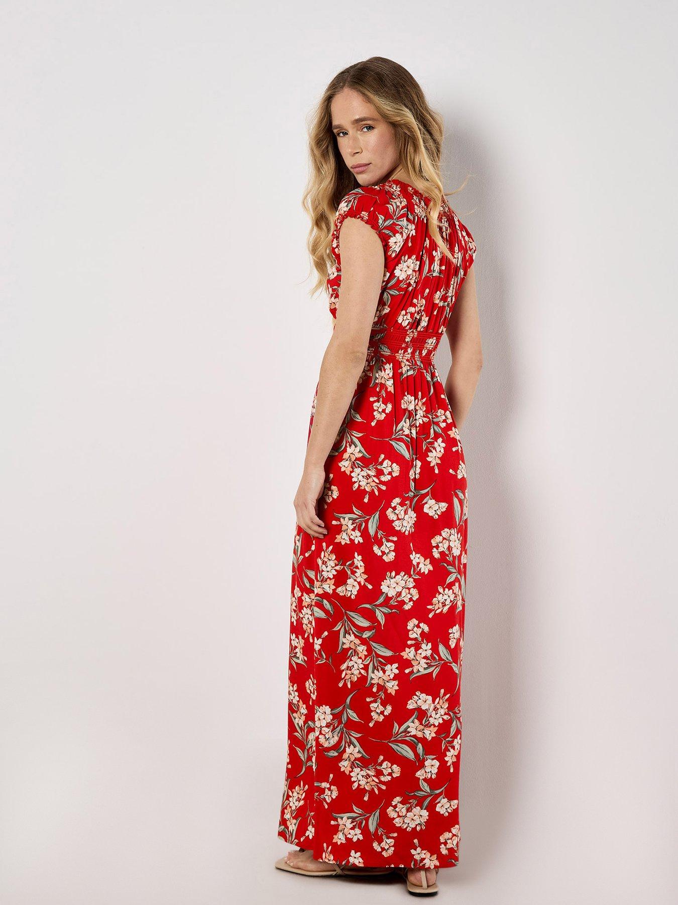 Image 2 of 4 of Apricot Flowing Jasmine V/nk Maxi Drs