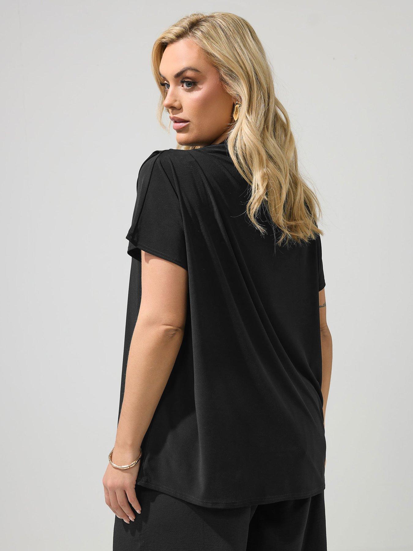 Image 2 of 5 of Yours Curve Pleat Detail Shoulder Top