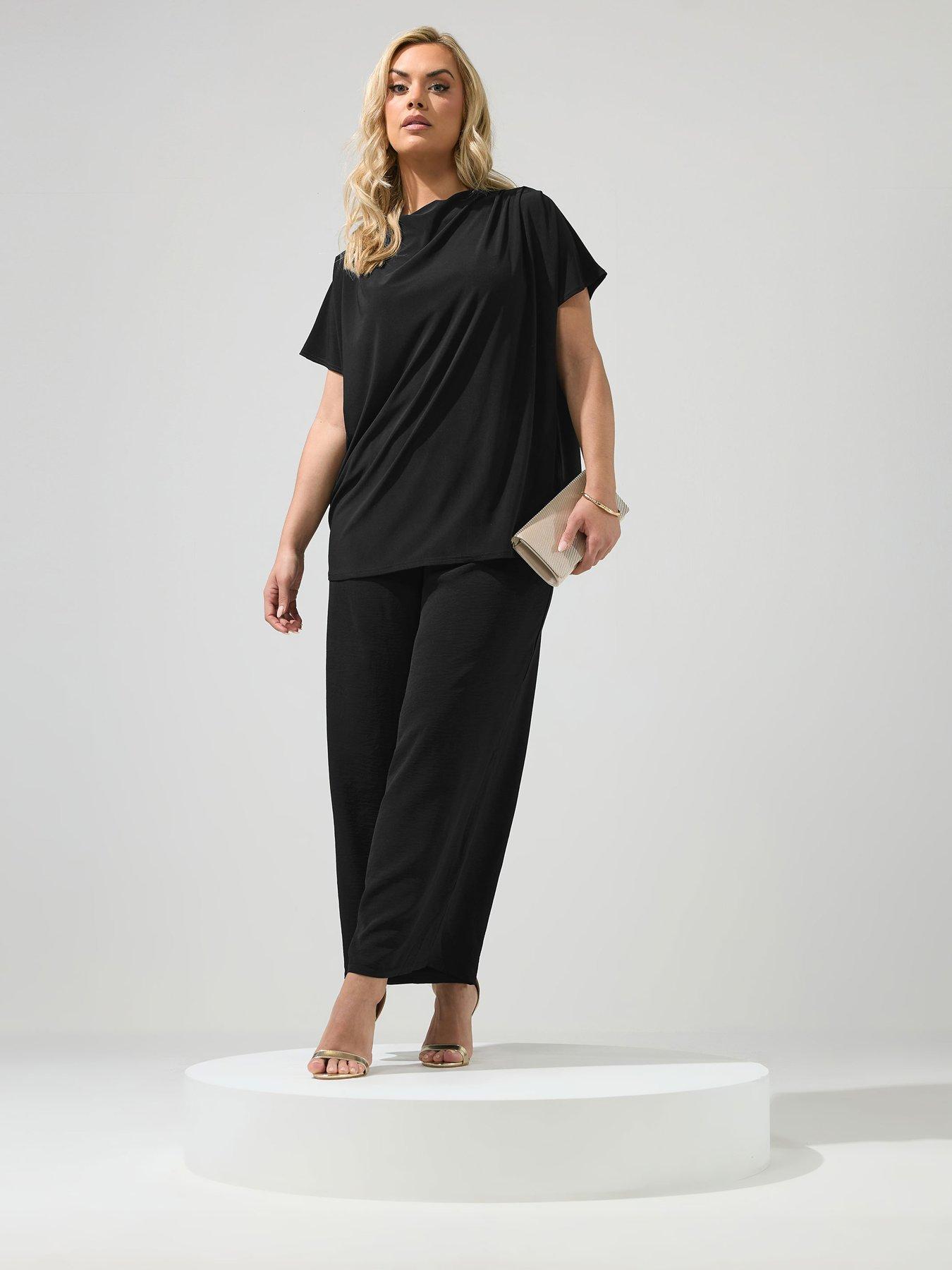 Image 3 of 5 of Yours Curve Pleat Detail Shoulder Top