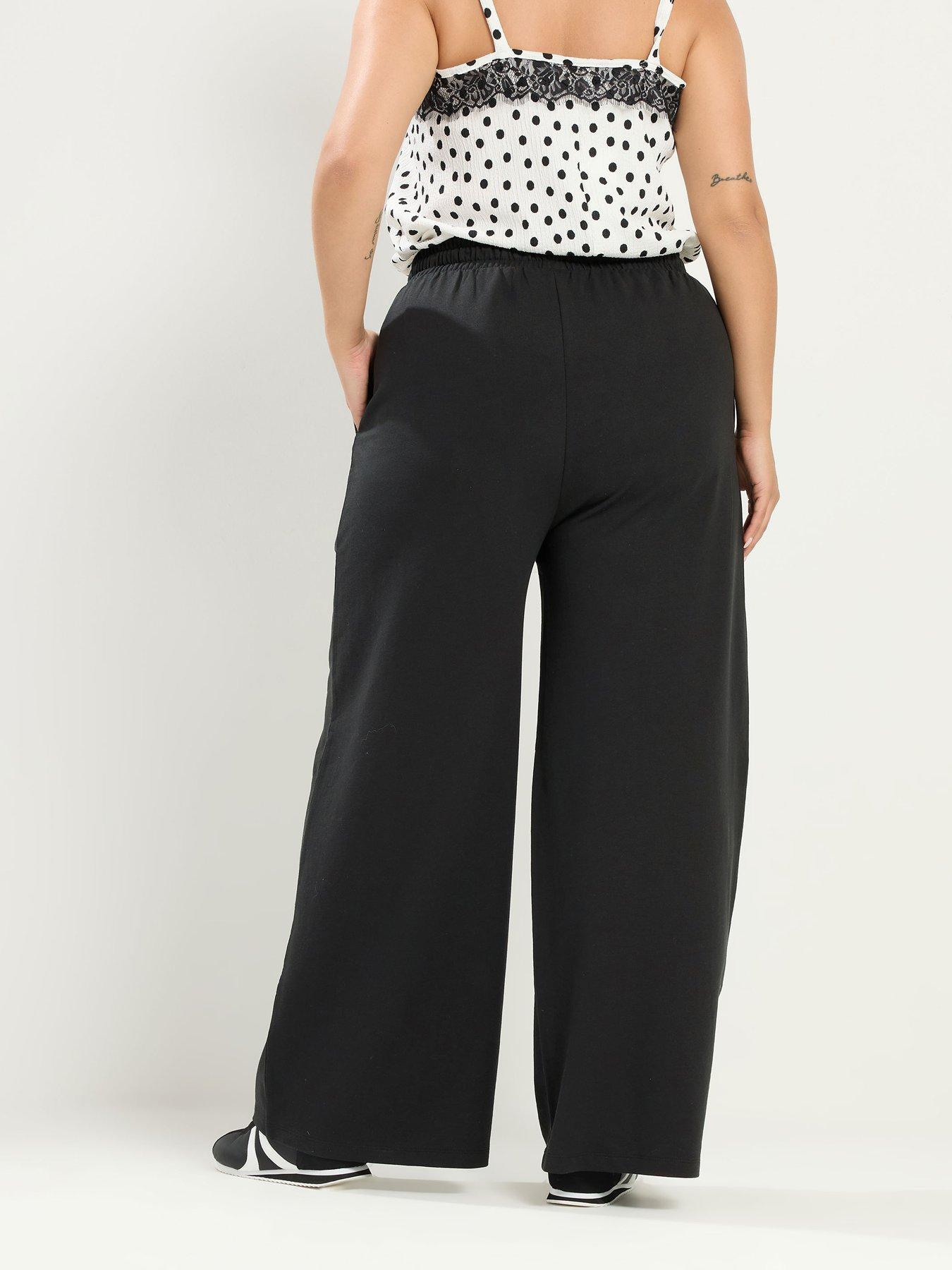 Image 2 of 4 of Yours Curve Wide Leg Jogger Regular - Black