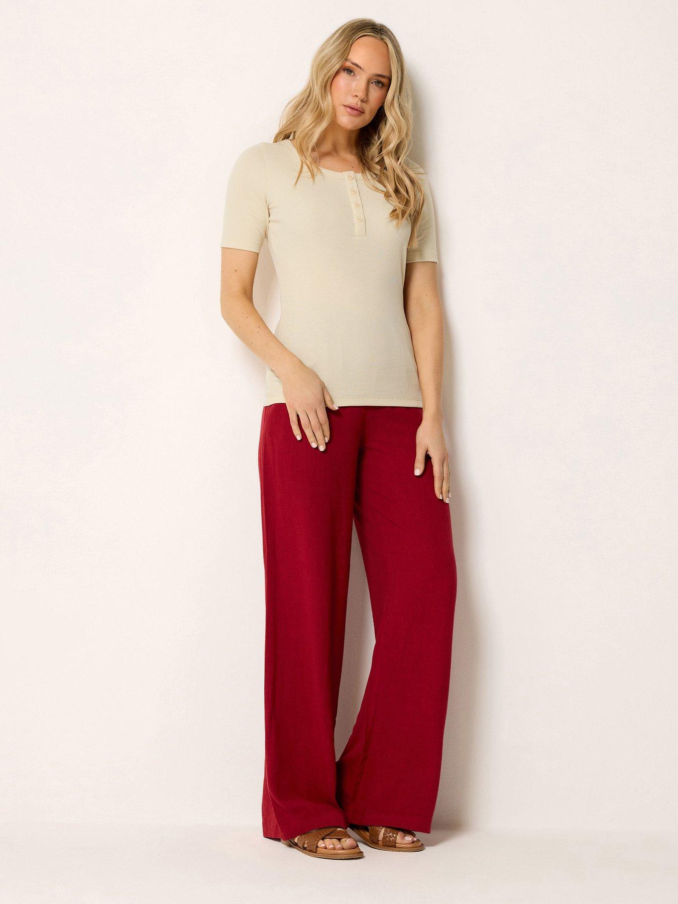Image 3 of 5 of Long Tall Sally Tall Scoop Neck Button T-shirt