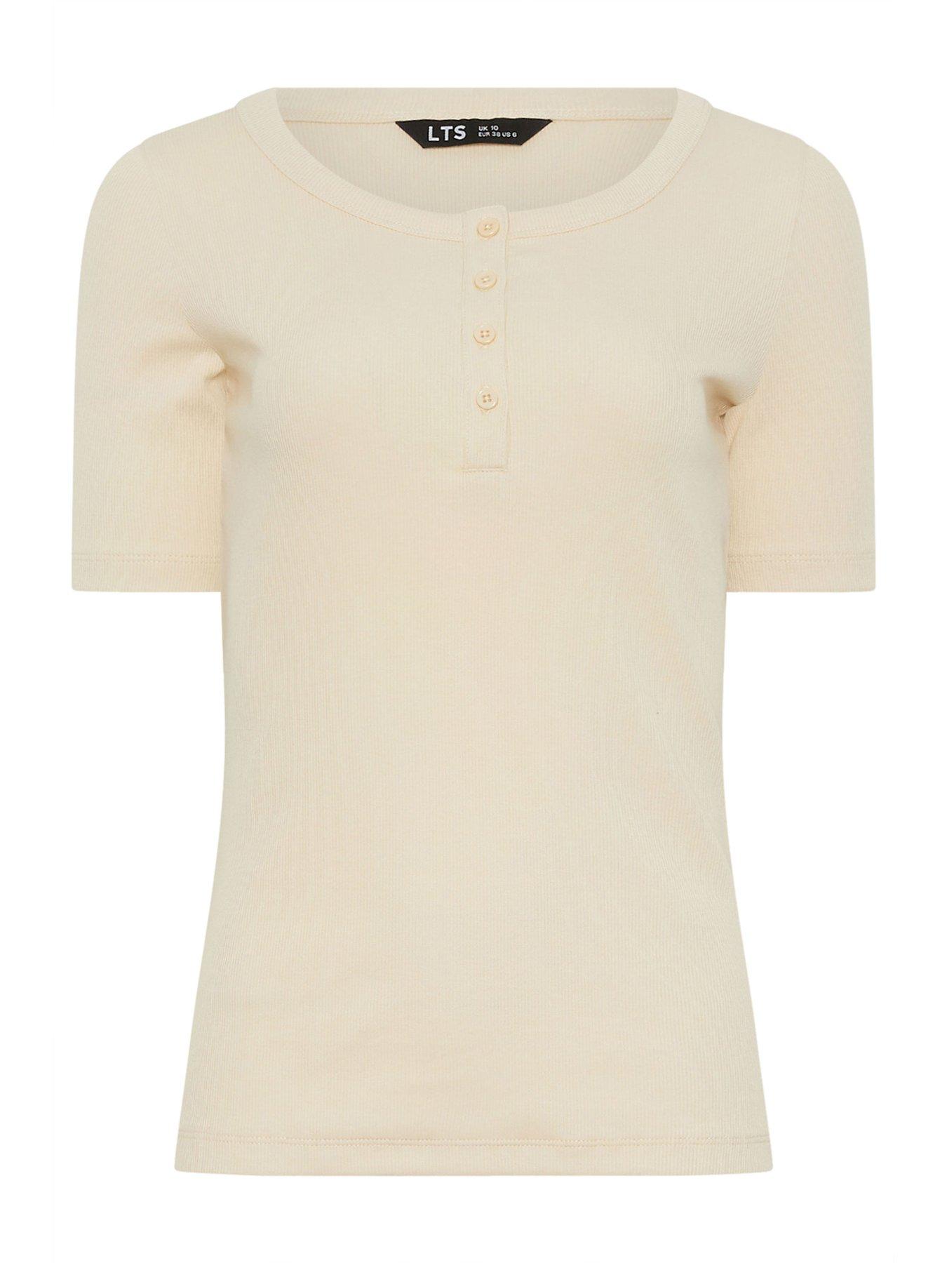 Image 5 of 5 of Long Tall Sally Tall Scoop Neck Button T-shirt