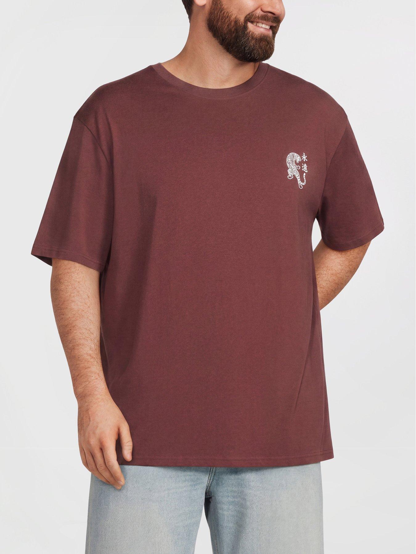 Image 2 of 5 of Jack & Jones Plus Boye T-Shirt - Bitter Chocolate