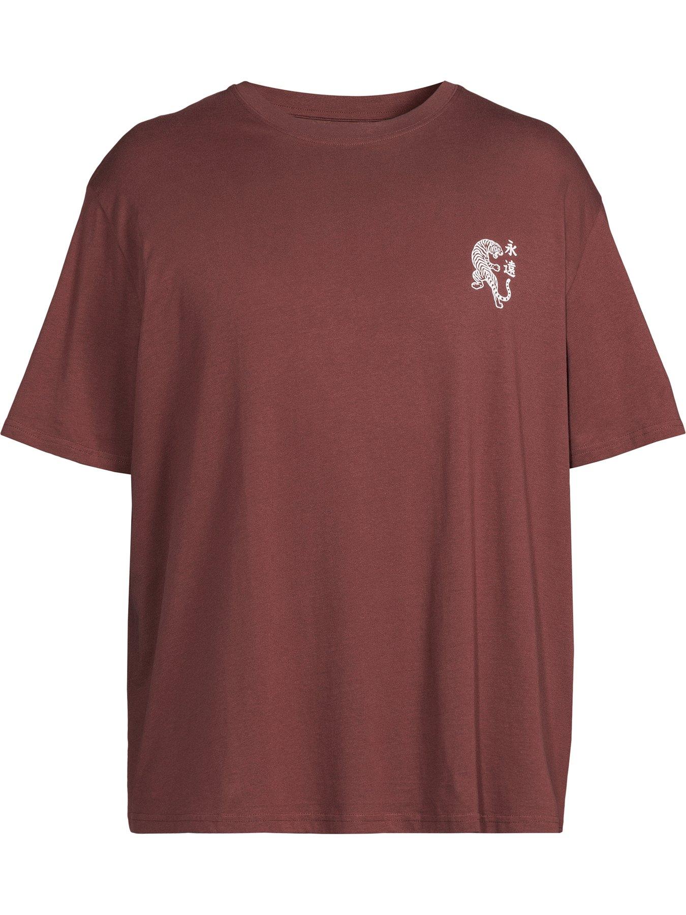 Image 5 of 5 of Jack & Jones Plus Boye T-Shirt - Bitter Chocolate
