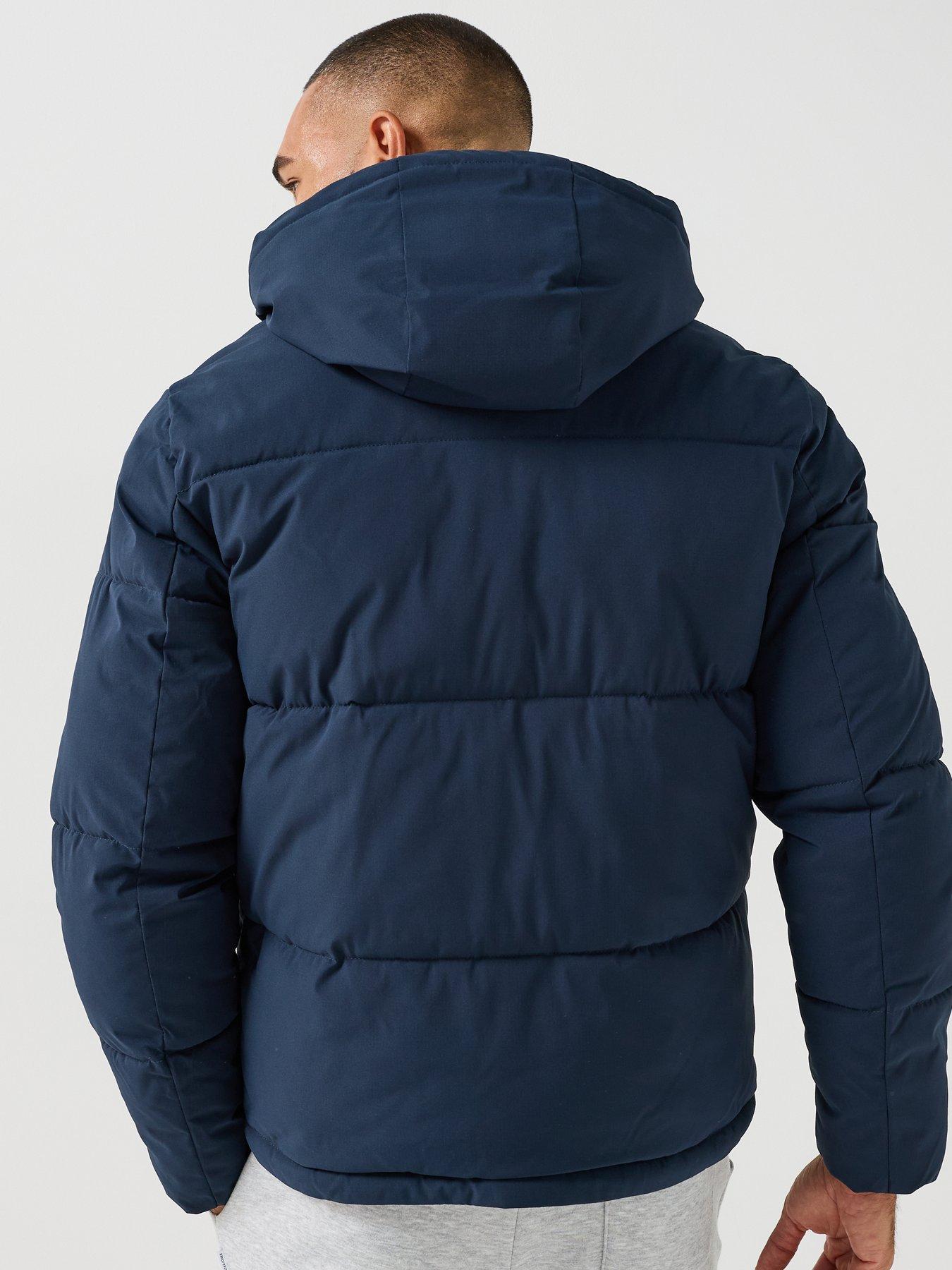 Image 2 of 6 of Jack & Jones Mens Hooded Padded Puffer Jacket - Sky Captain