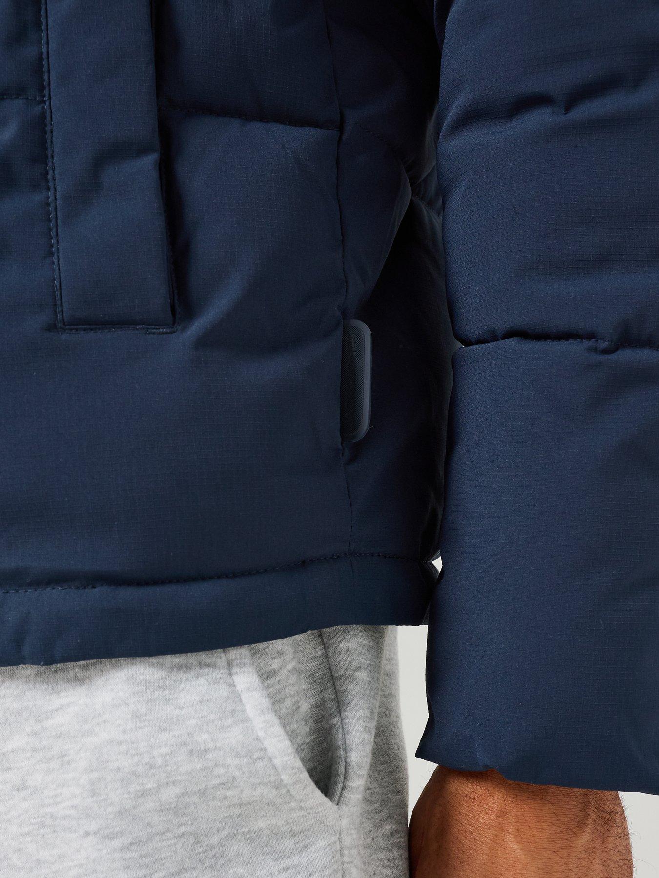 Image 5 of 6 of Jack & Jones Mens Hooded Padded Puffer Jacket - Sky Captain