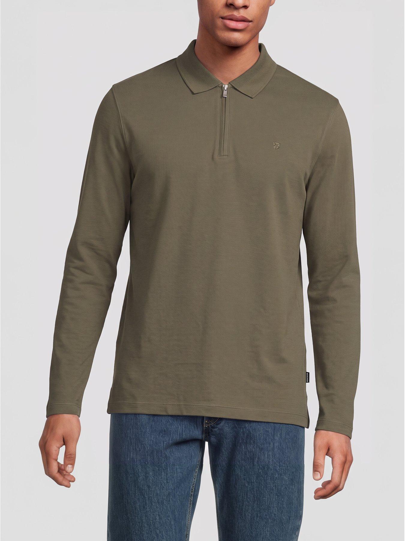 Image 2 of 5 of Jack & Jones Jack &amp; Jones Premium Ethan Long Sleeve Polo Shirt 2 Pack
