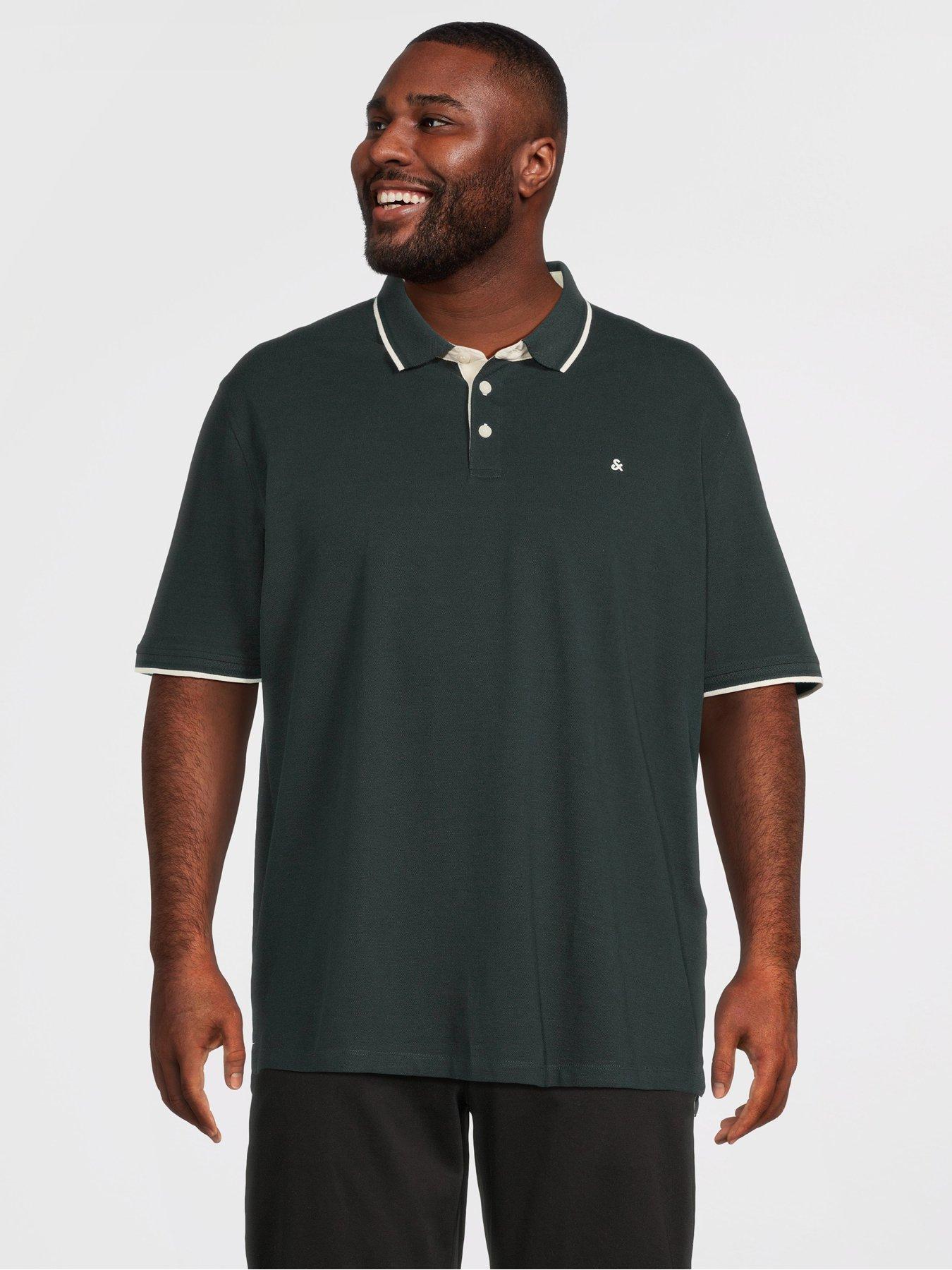 Jack & Jones Plus Paulos Short Sleeve Polo Shirt - Scarab