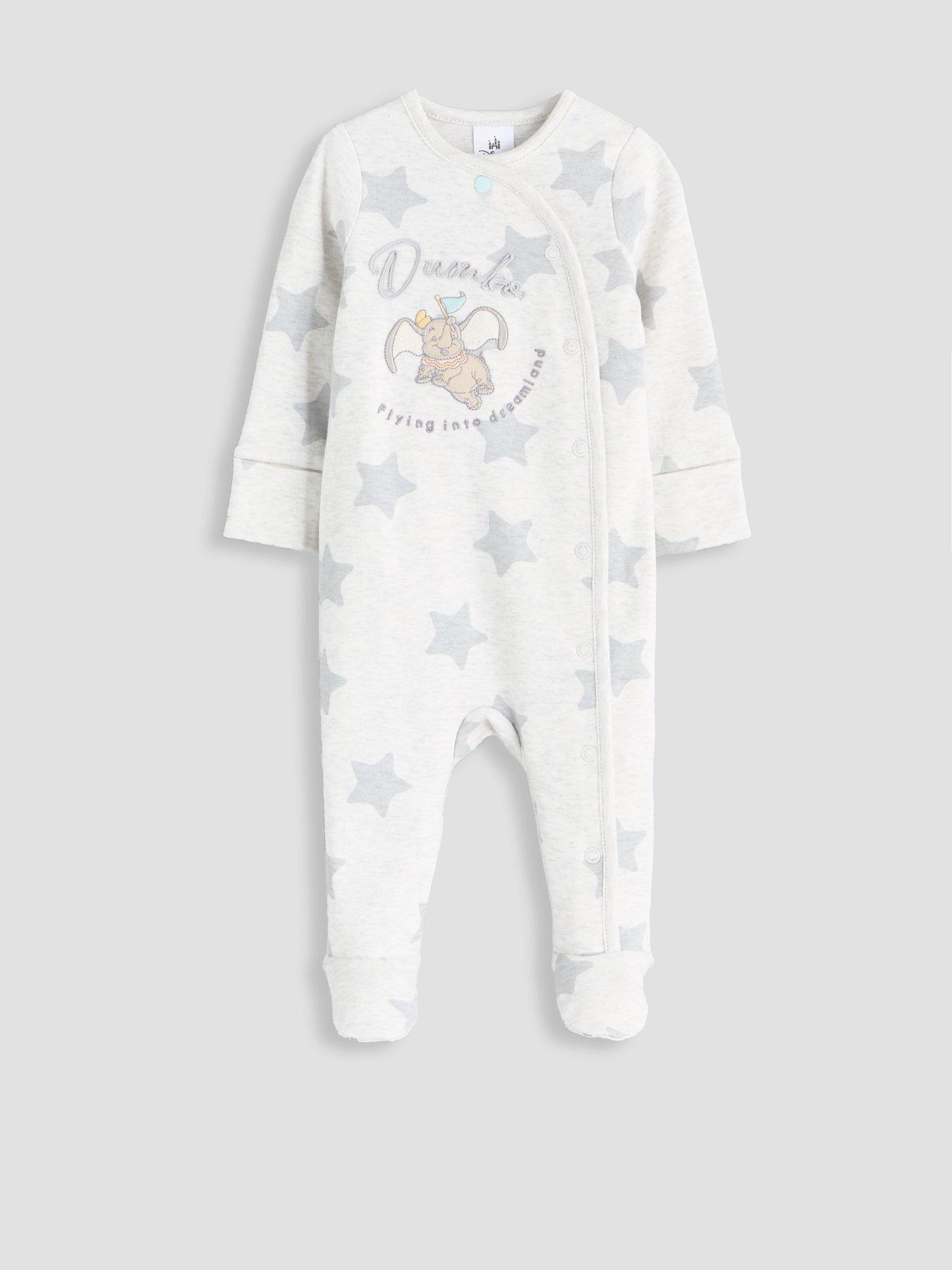 Image 3 of 5 of The Very Collection Girls Disney Dumbo Popper Front Sleepsuit And Hat - Cream
