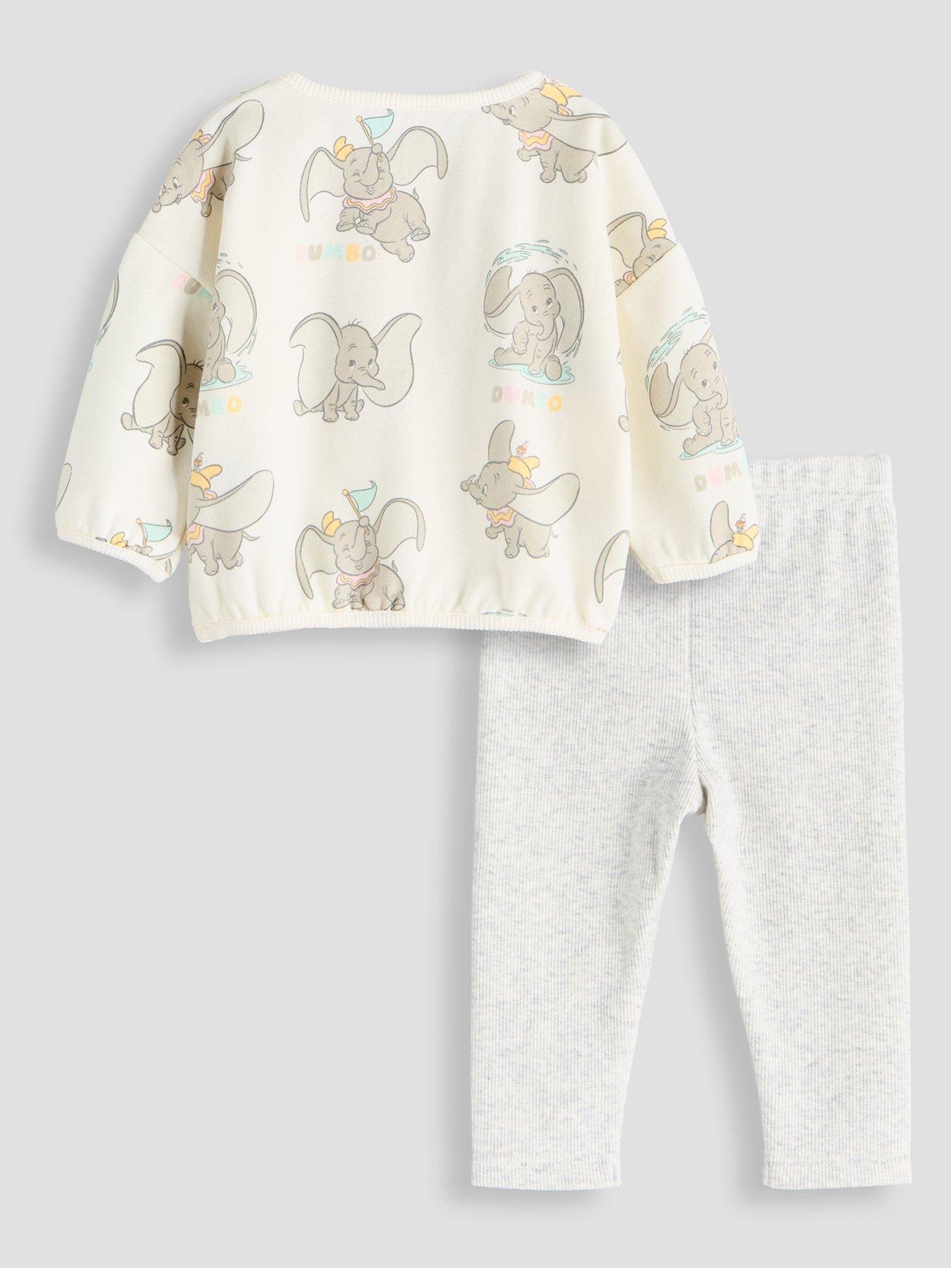 Image 2 of 4 of The Very Collection Girls Dumbo Printed Sweatshirt and Leggings Set - Grey/White