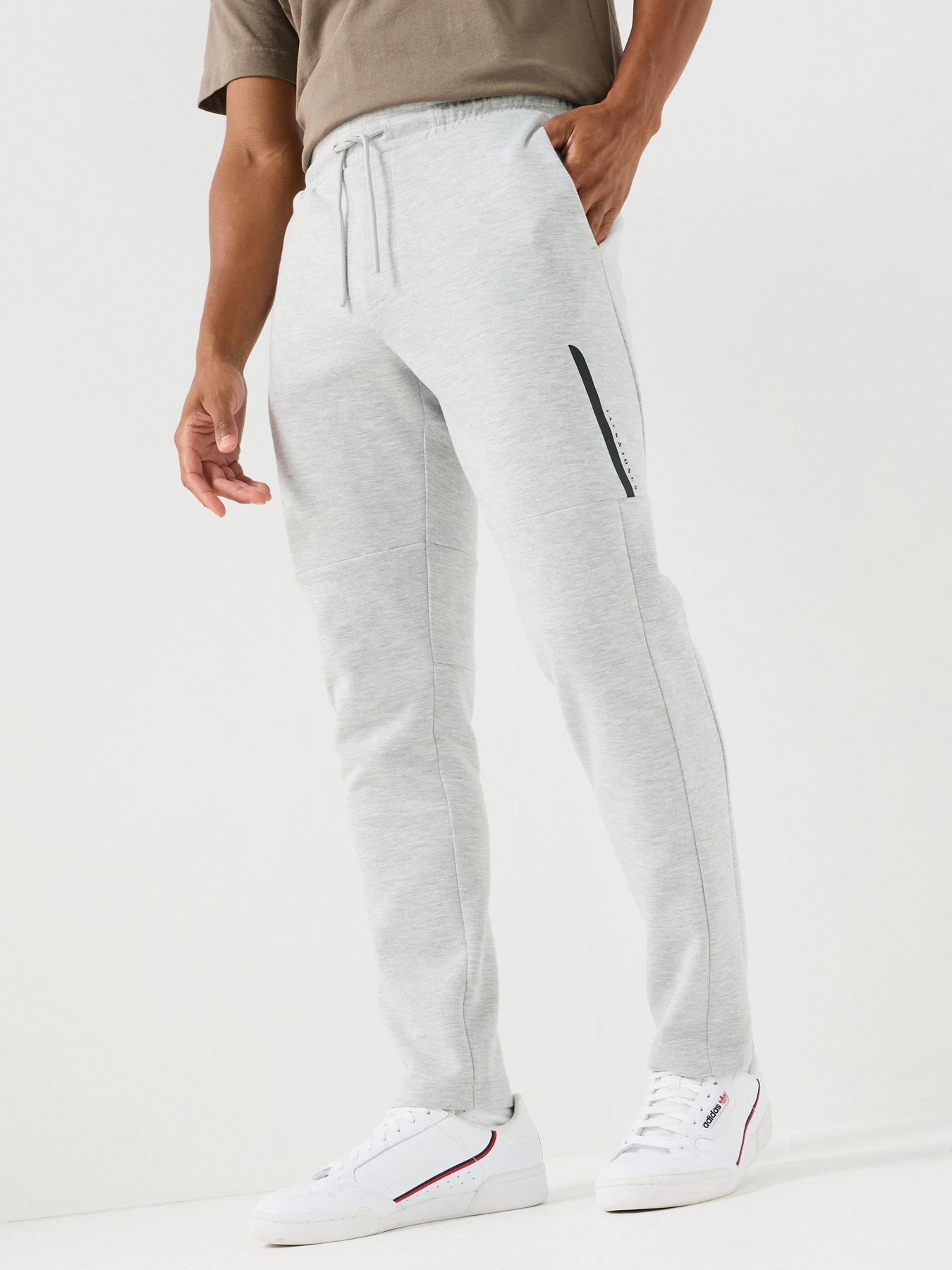 Jack & Jones Gordon Fusion Tapered Joggers - Light Grey in Light Grey Melange