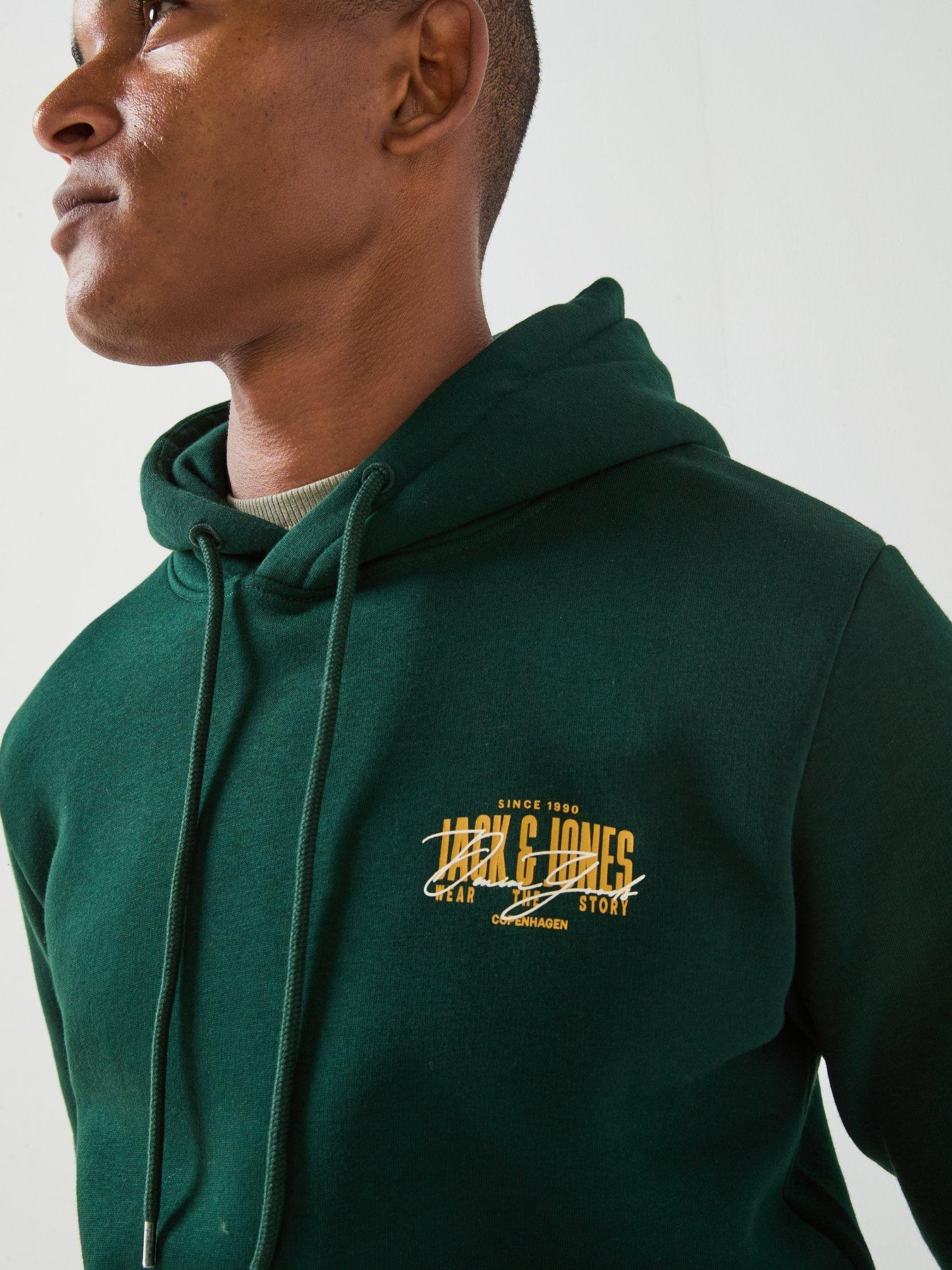 Image 4 of 5 of Jack & Jones Men's Aero Logo Hoodie&nbsp;- Green