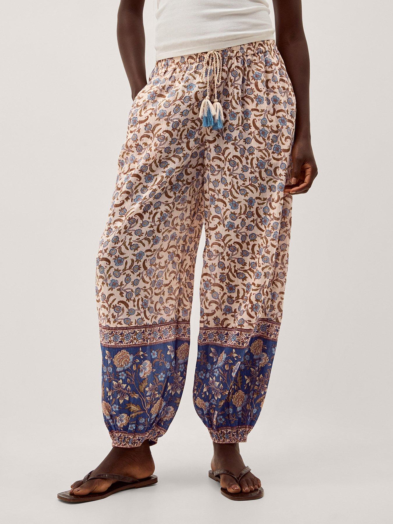 Image 1 of 6 of Monsoon Ari Balloon Trousers - Blue