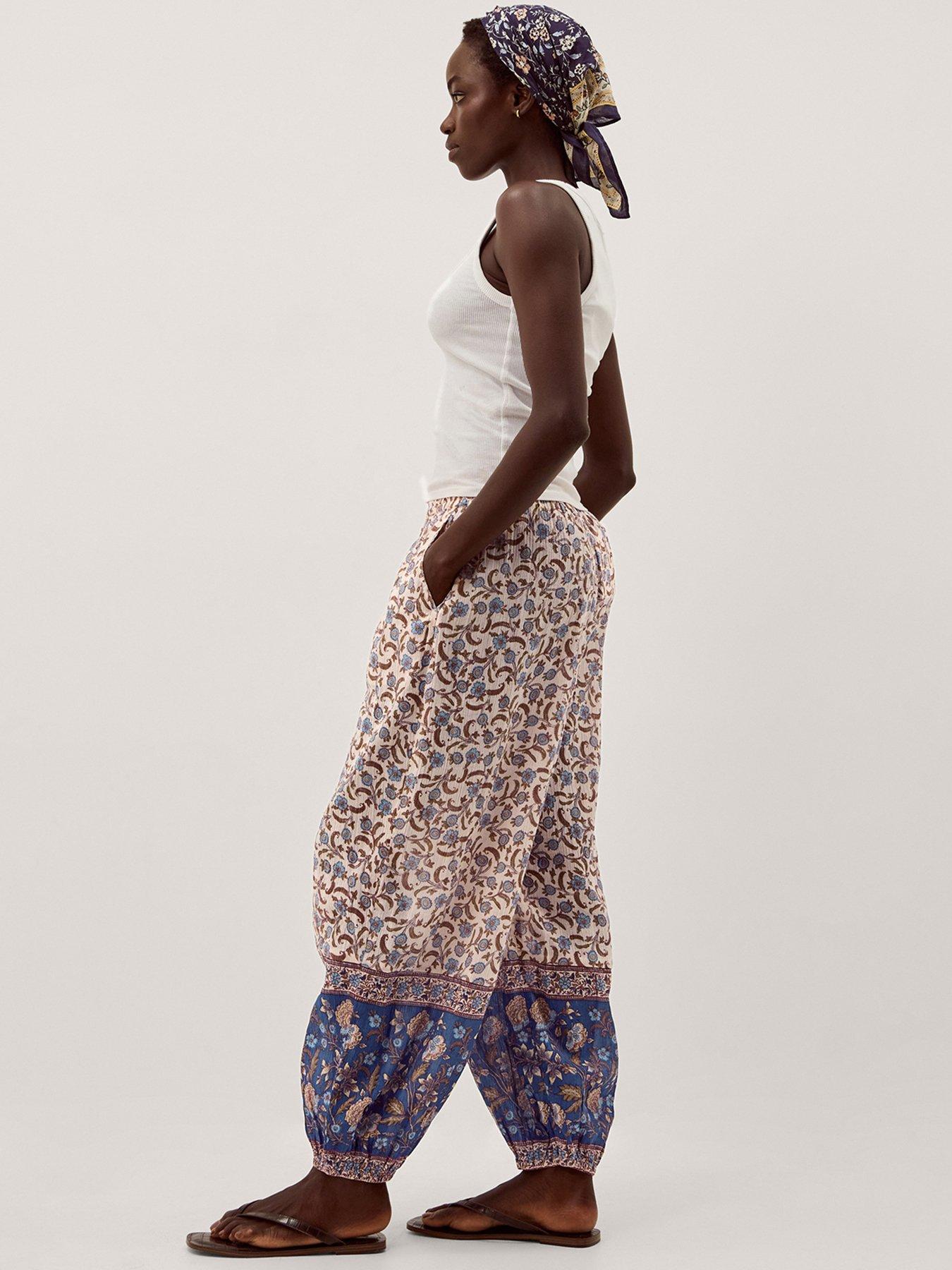 Image 4 of 6 of Monsoon Ari Balloon Trousers - Blue