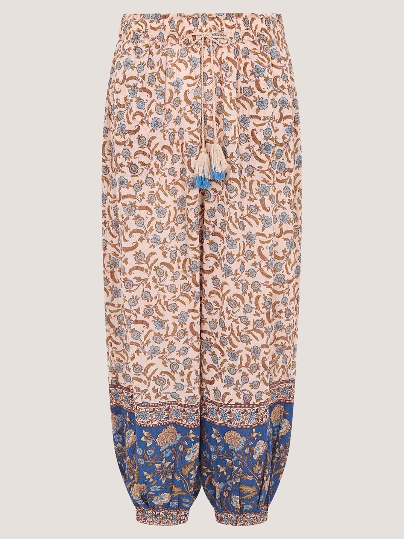 Image 6 of 6 of Monsoon Ari Balloon Trousers - Blue