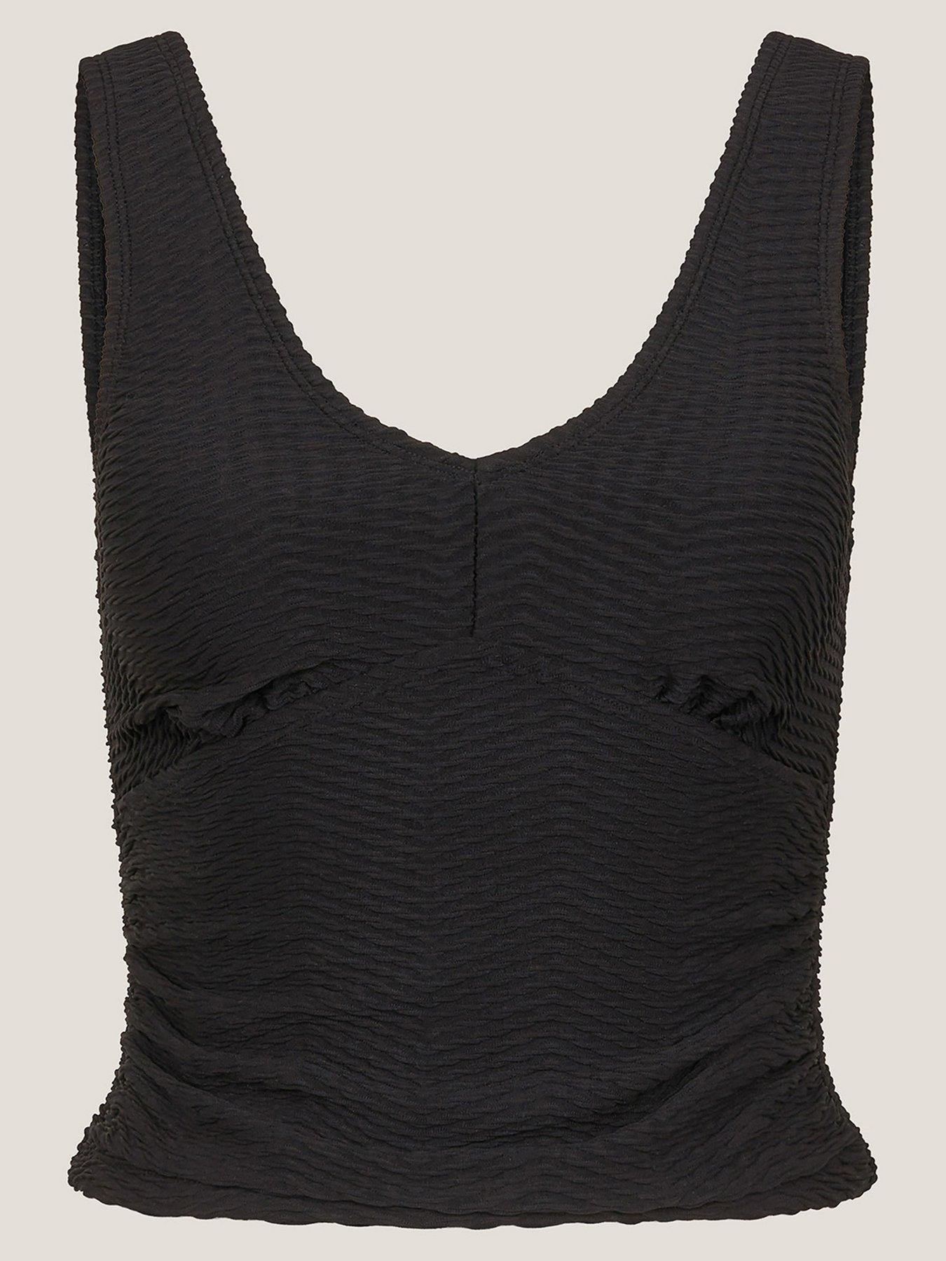 Image 5 of 5 of Monsoon Alicia Rib Tankini Top - Black