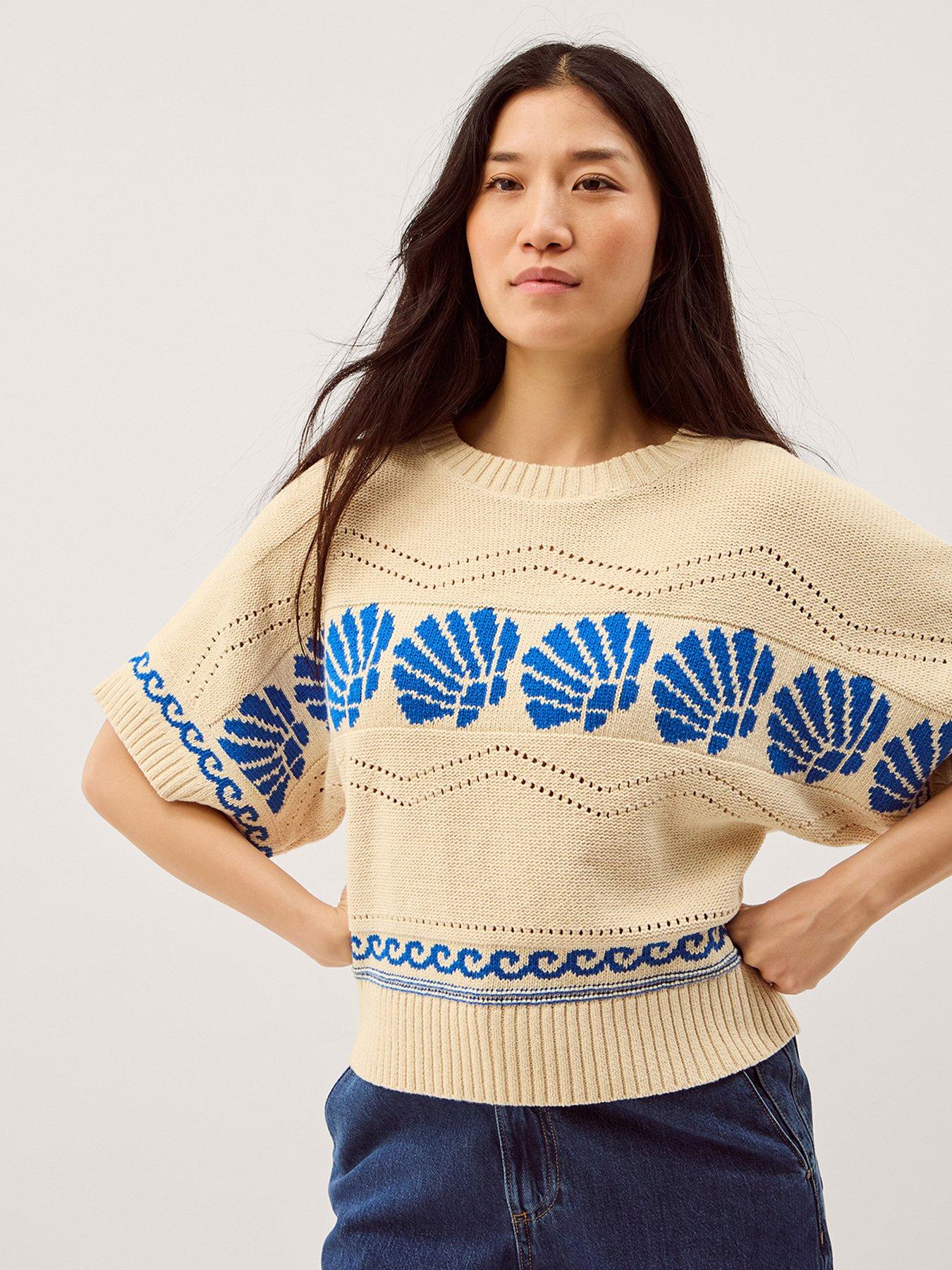 Monsoon Safi Shell Jumper - Cream